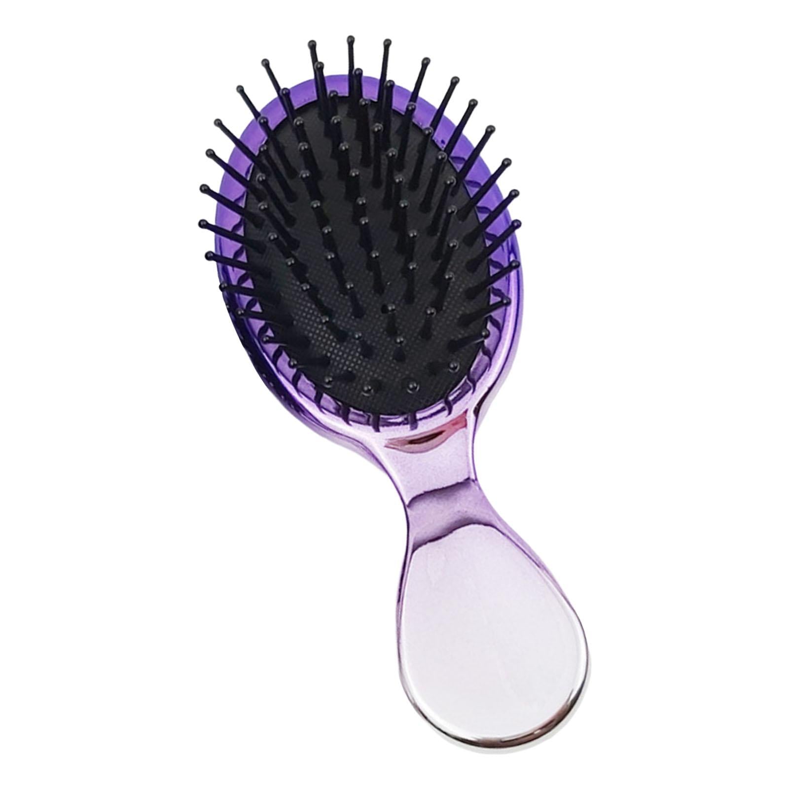 4xHair brush comb Wet Dry Hairs Types Girls Women Purple Silver