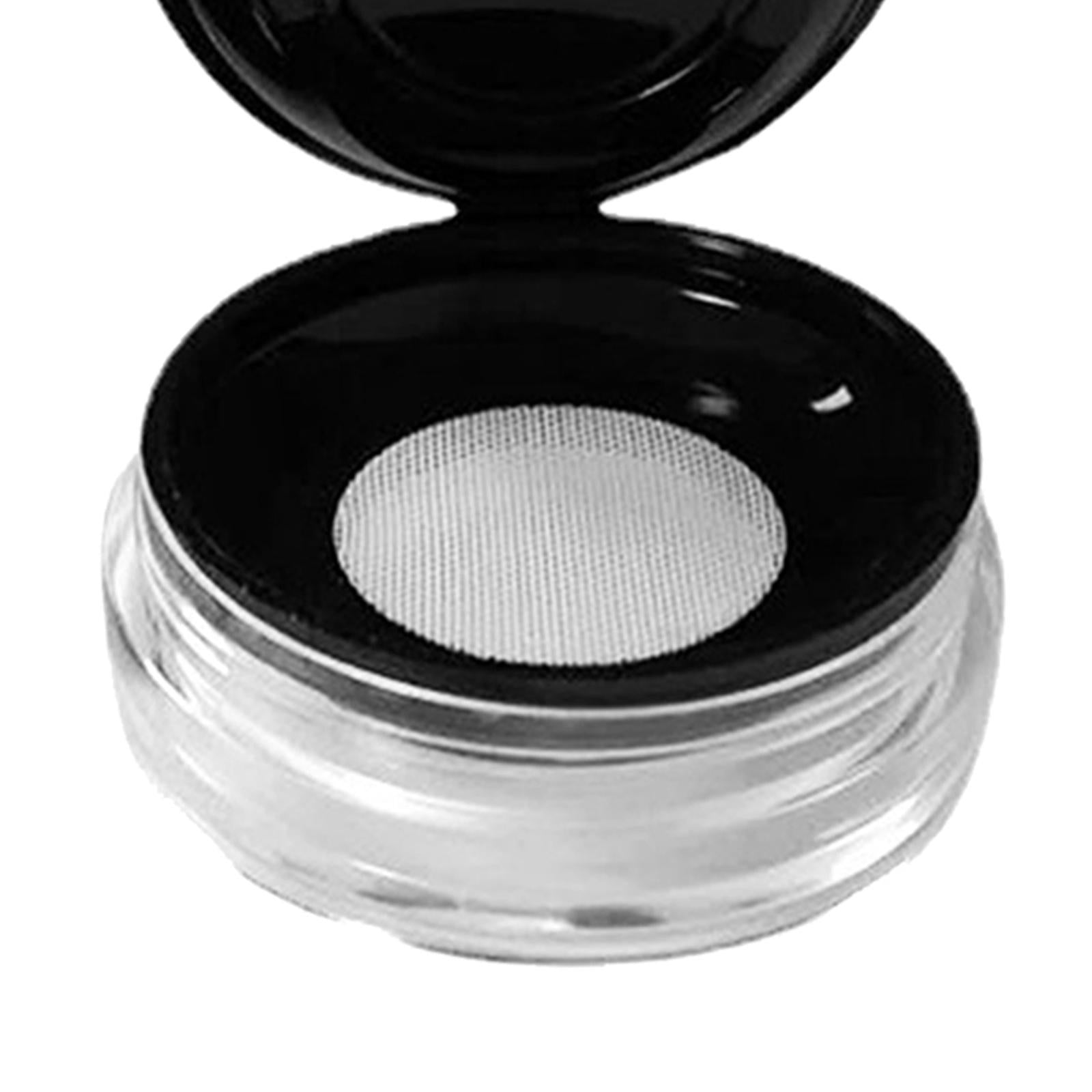 2 Count Empty Makeup Powder Container with Elasticated Net Sifter Plastic