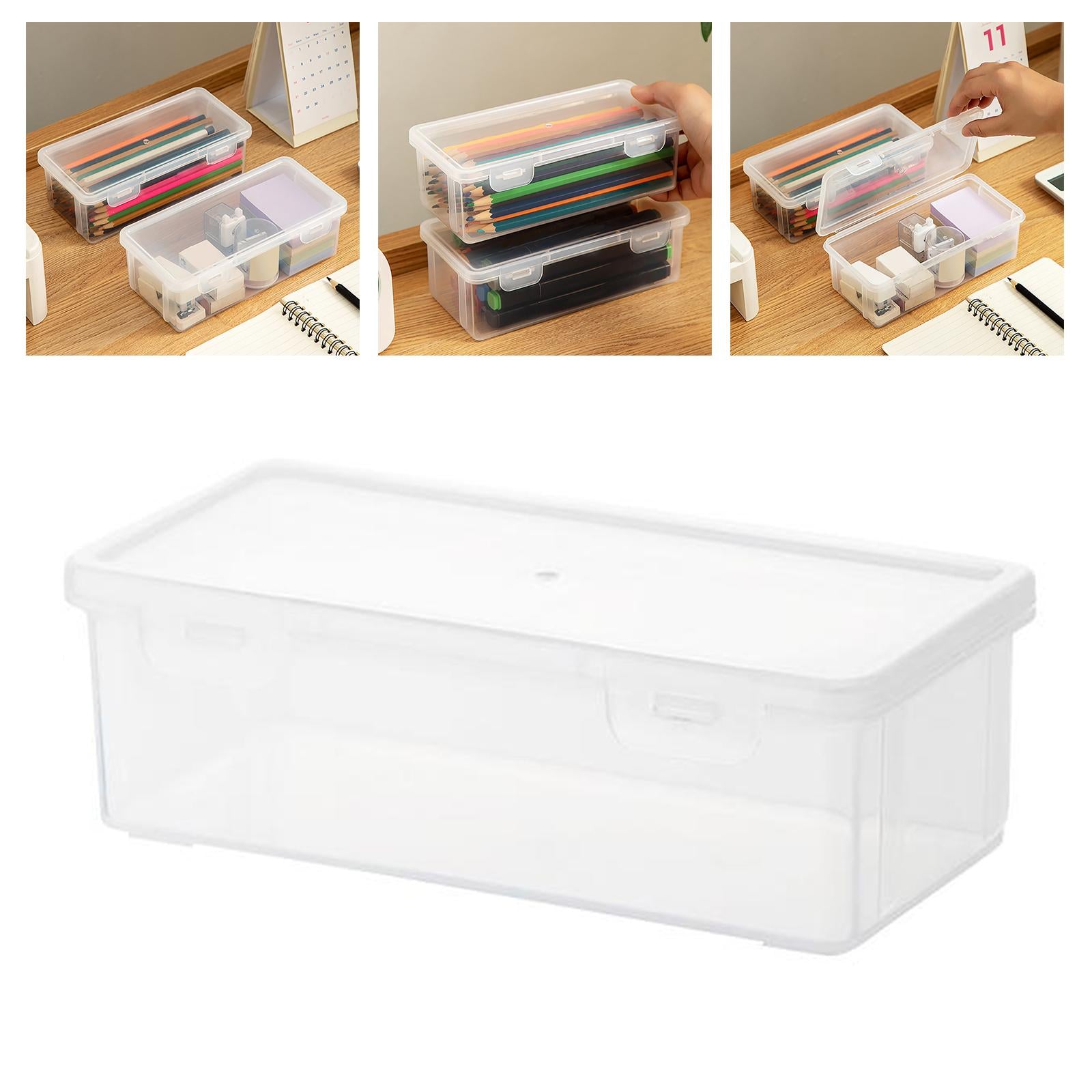 2xDesktop Storage Box Portable Stackable for Sundires Sticky Notes Stationery