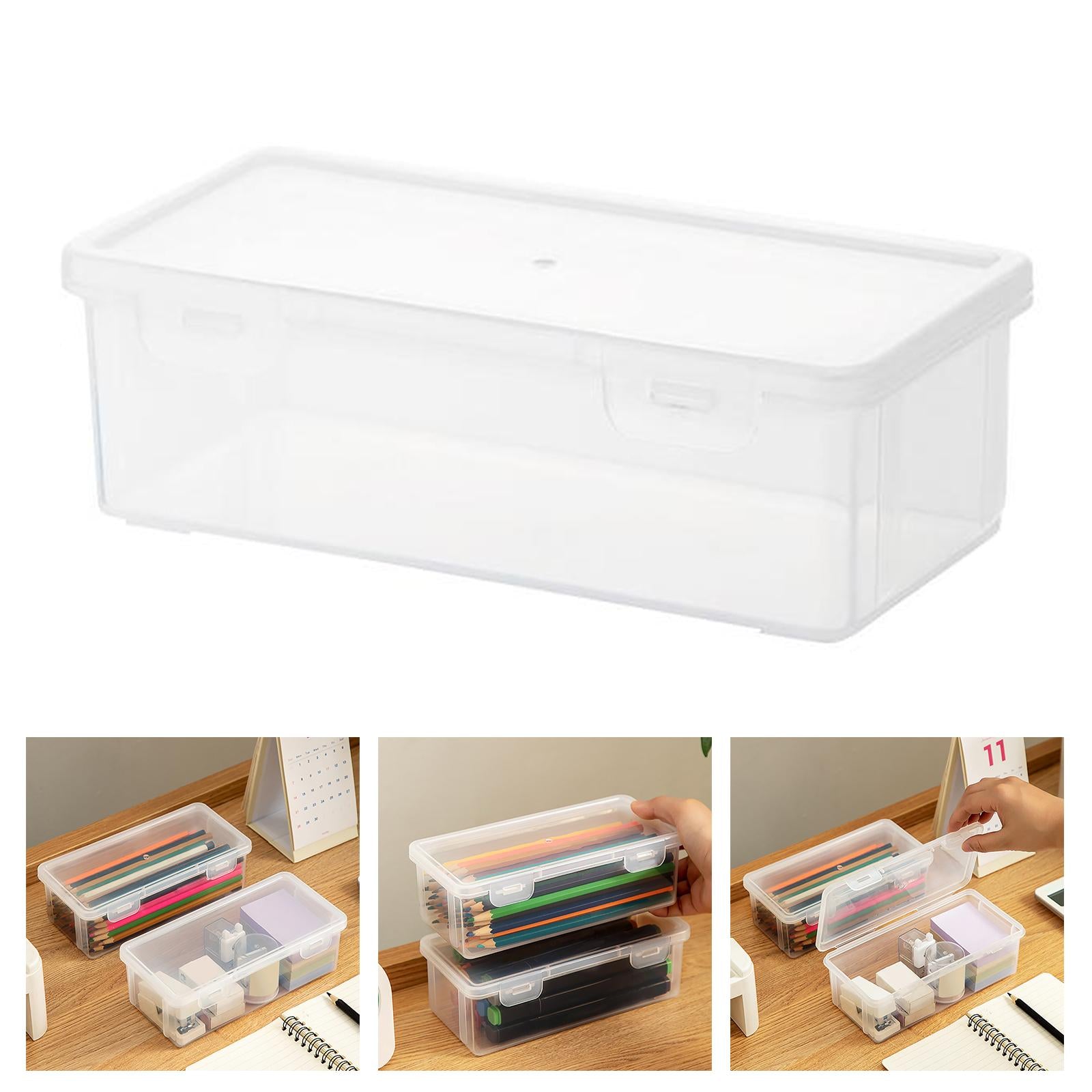 3xDesktop Storage Box Portable Stackable for Sundires Sticky Notes Stationery