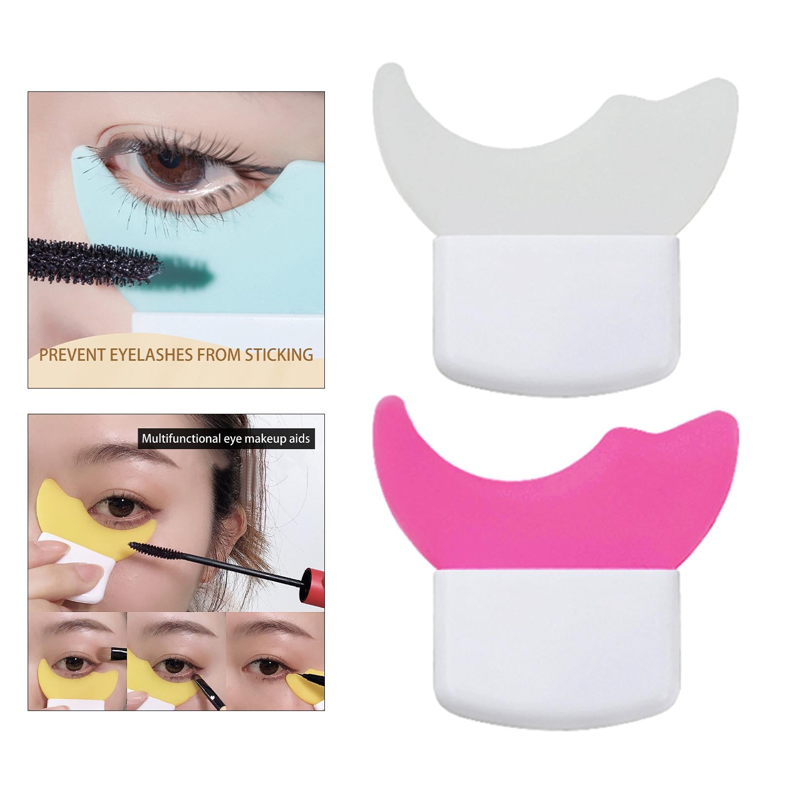 5xMultifunctional Eye Makeup Aids for Makeup Eyelash Grooming Comb Women White