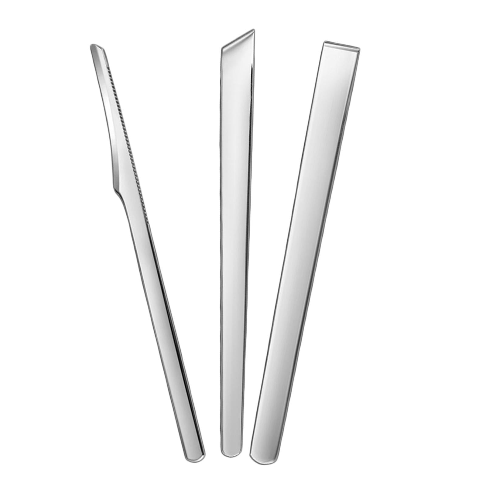 4xPedicure Knife Dead Skin Corn Foot Callus Remover Foot Scrubber foot Pedicure Silver 3Pcs