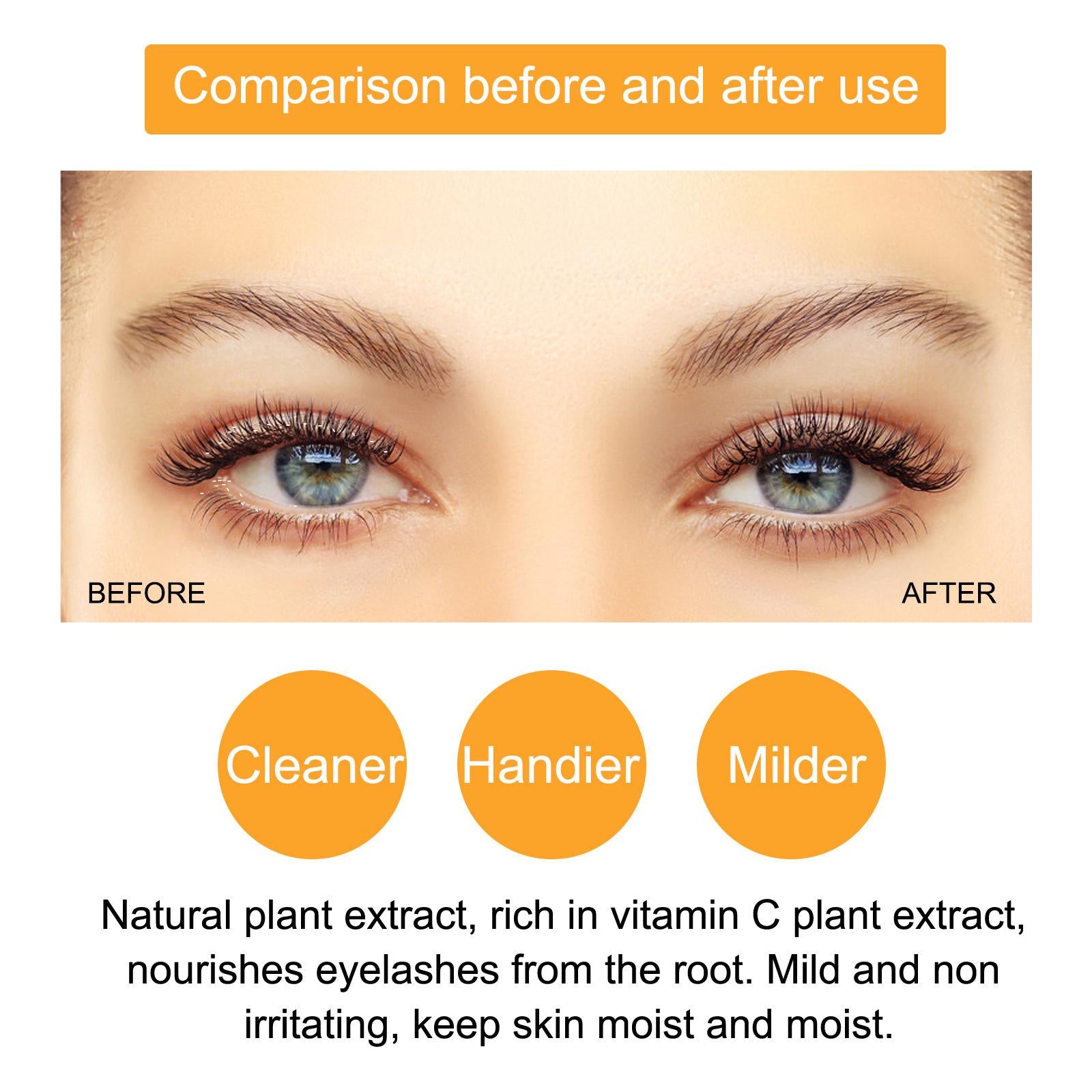 4xEyelash Shampoo for Eyelash Extension with Brush Portable for Salon Home Use