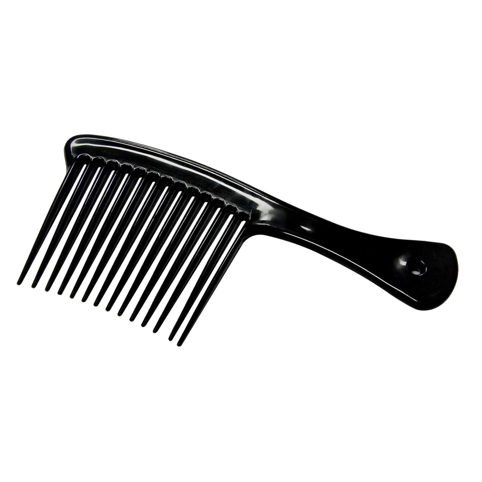 3xComb Hair Styling Tool Large Handle Styling Comb for Home Travel Salon Black
