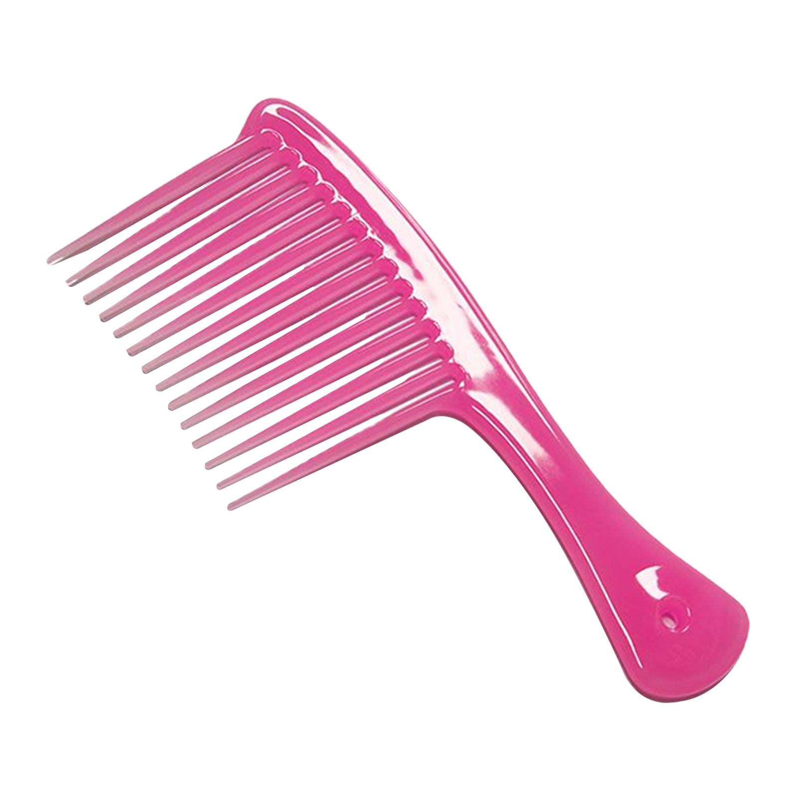 3xComb Hair Styling Tool Large Handle Styling Comb for Home Travel Salon Pink