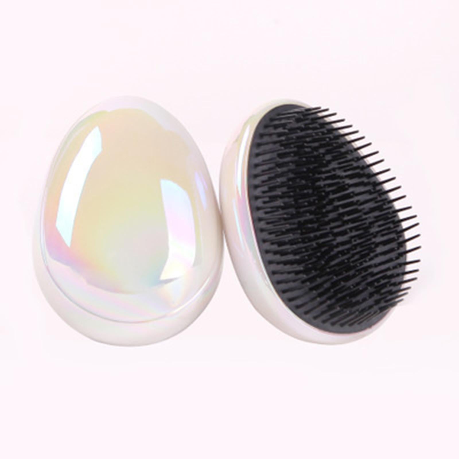 3xPortable Egg Shaped Hair Brush Scalp Massage Comb for Curly Long Thick Hair