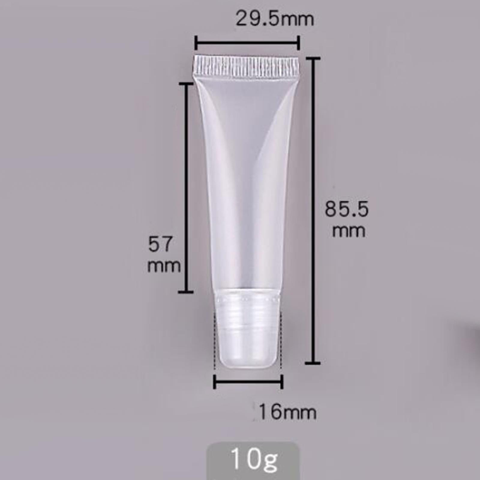 4x10x Lip Gloss Tubes Soft Empty Clear for Makeup DIY Lipgloss Base 10g