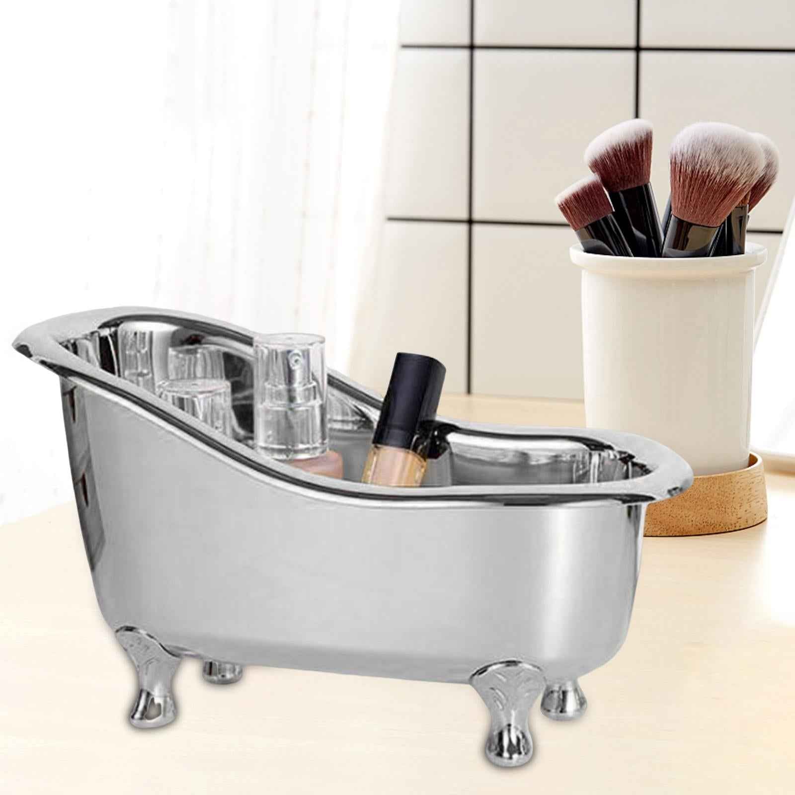 Bathtub Soap Dish Holder Vintage for Shower Bathroom Accessories Tabletop Argent