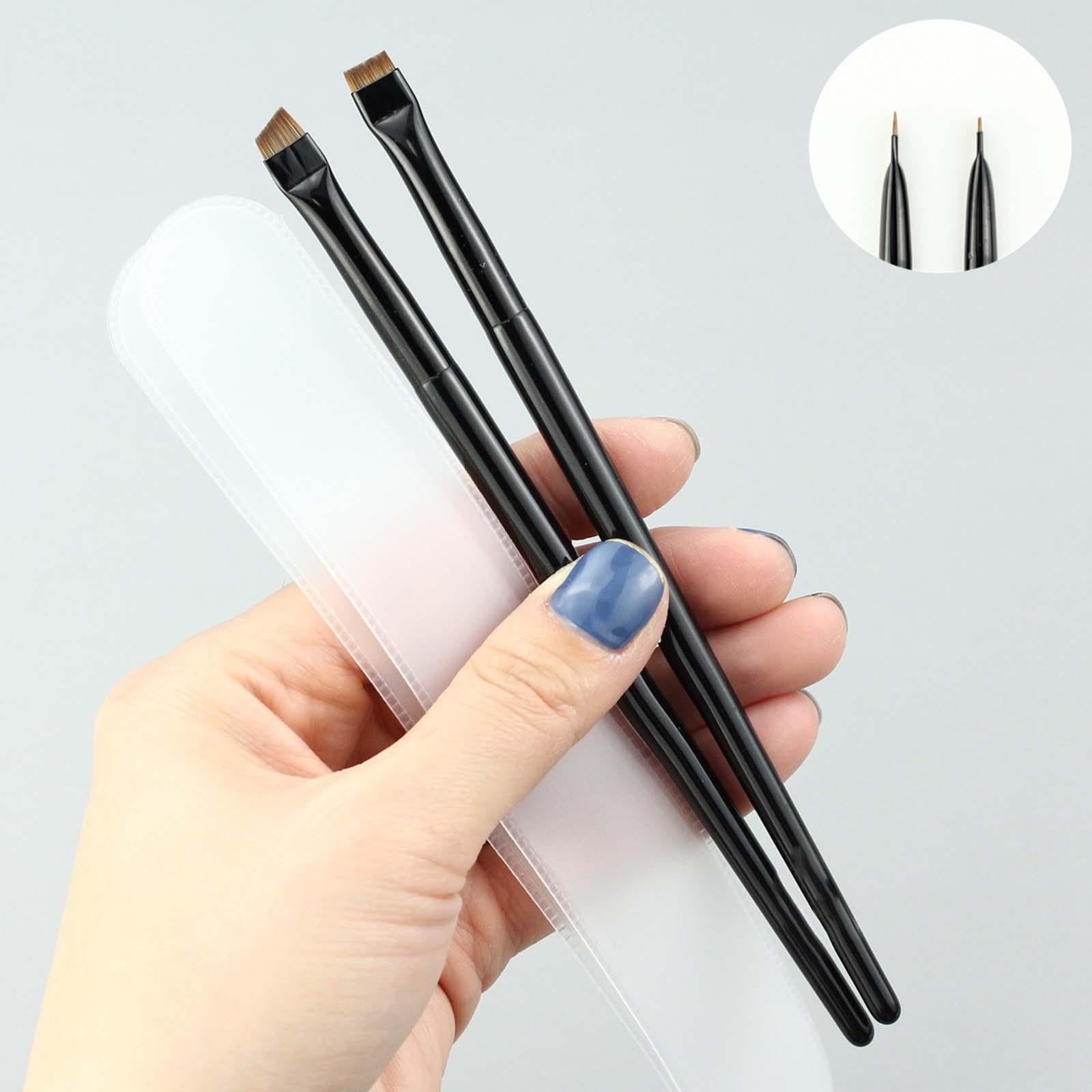 3xEyeliner Brush Winged Liner Brush Beauty Cosmetic Tool for Home salon Angled brush