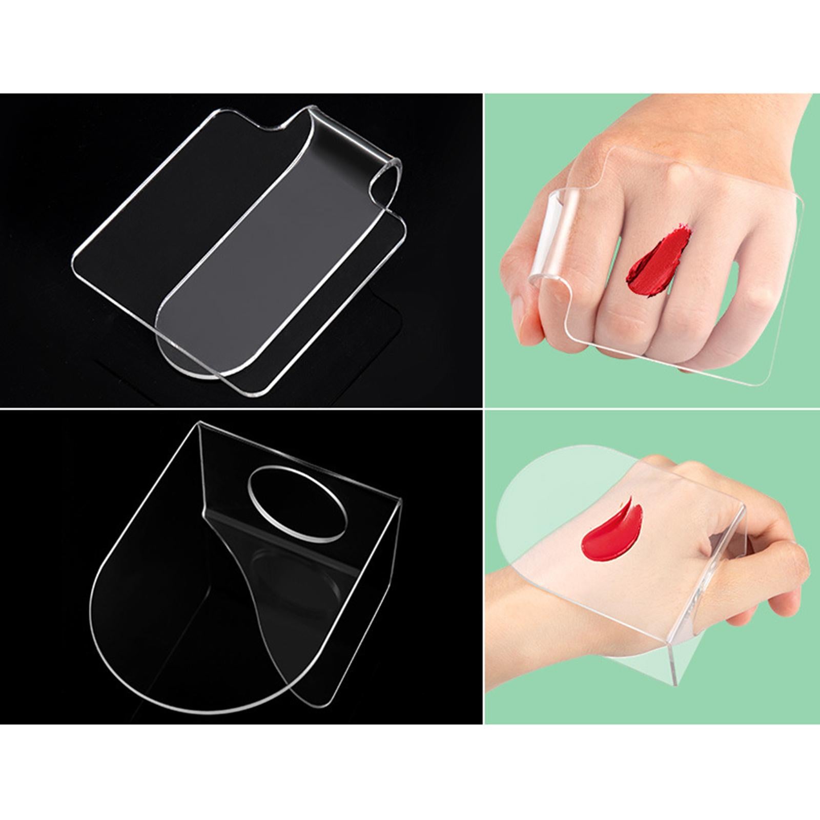 3xAcrylic Cosmetic Mixing Palette Tool for Eye Shadow, Eyelash, Lipsticks Palette 77x60mm