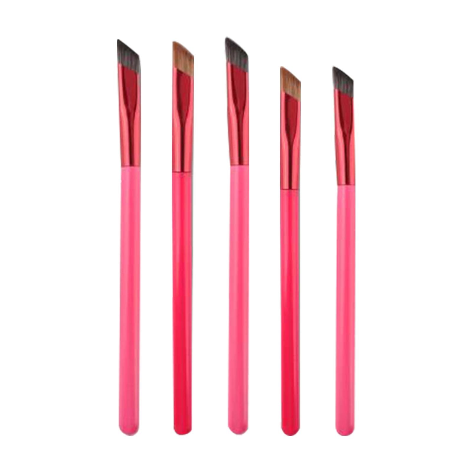3xMulticunfional Eyebrow Brush Synthetic Fiber Salon Use Smooth for Hairline PP Handle Black L