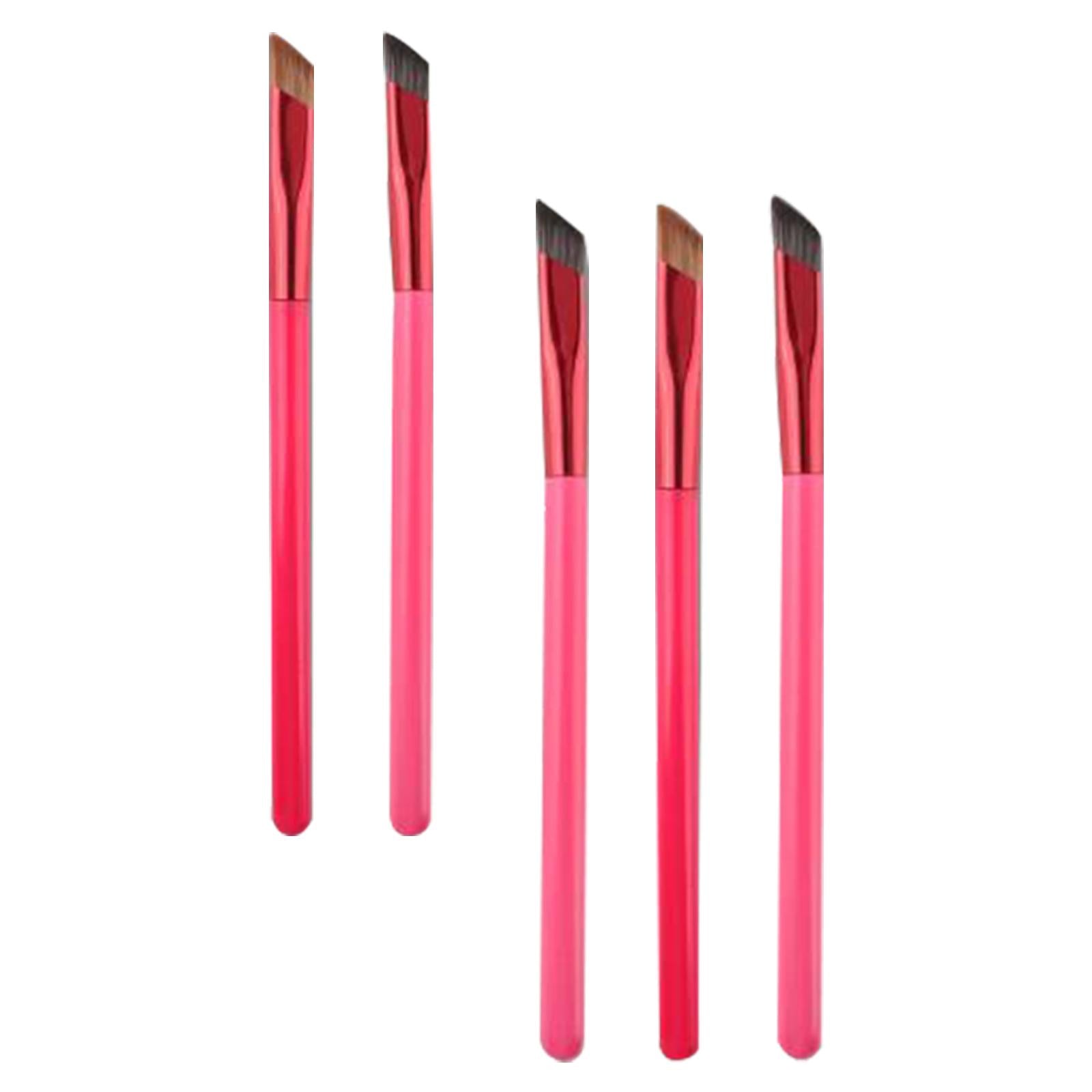 4xMulticunfional Eyebrow Brush Synthetic Fiber Salon Use Smooth for Hairline PP Handle Black L