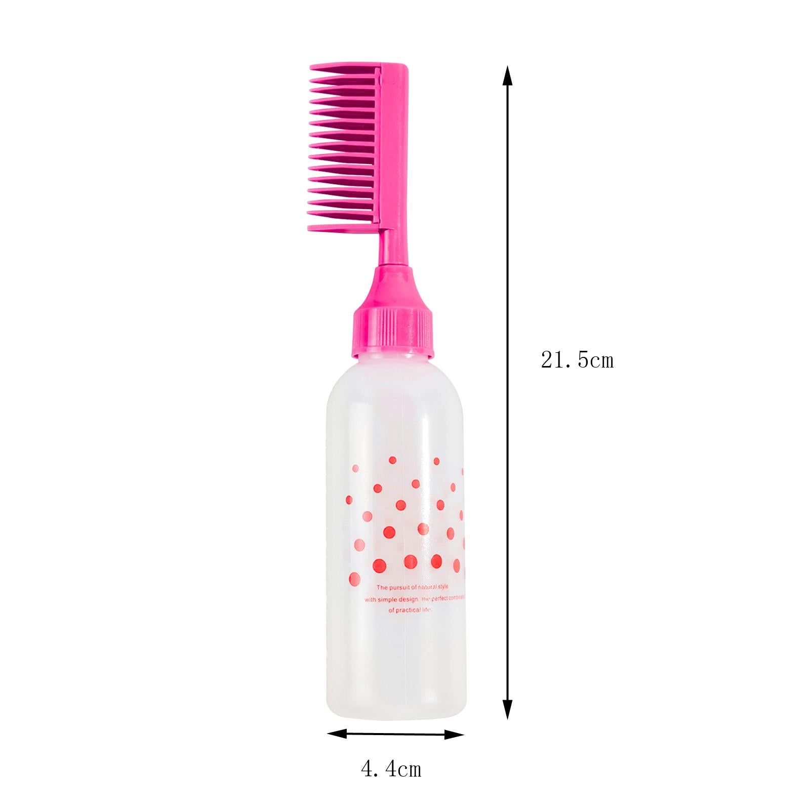 3xroot comb Bottle Accessories Hair Coloring Dyeing Bottle for Home Red