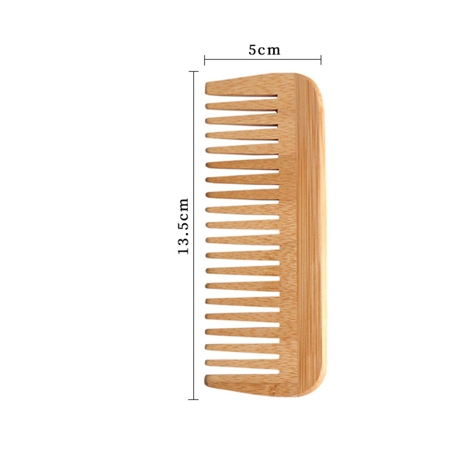 4xBamboo Hair Comb Wide Tooth Detangling Comb Detangling for wet and dry Hair