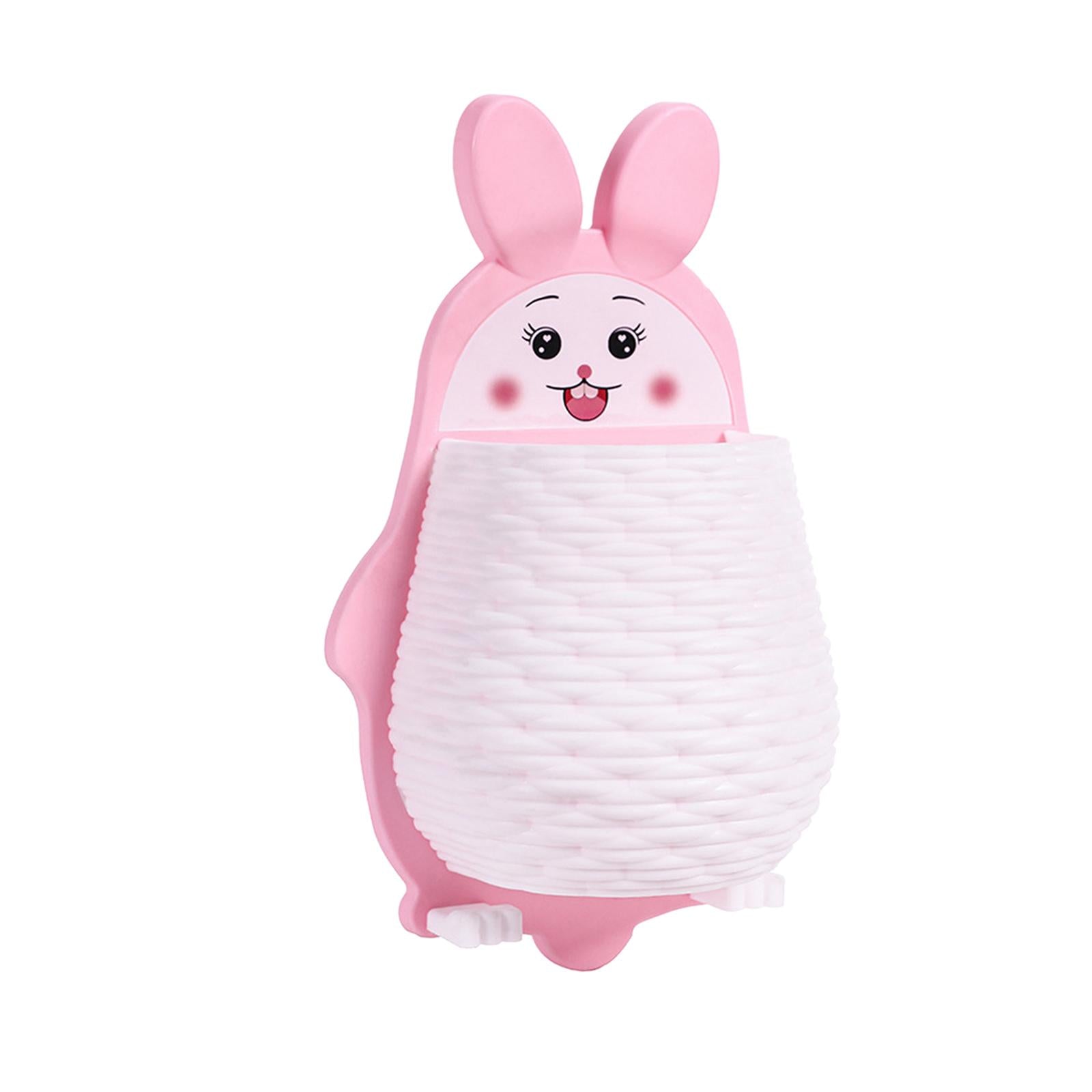 2xStorage Organizer Rack with hook Rabbit Shape for Home Bathroom Pink