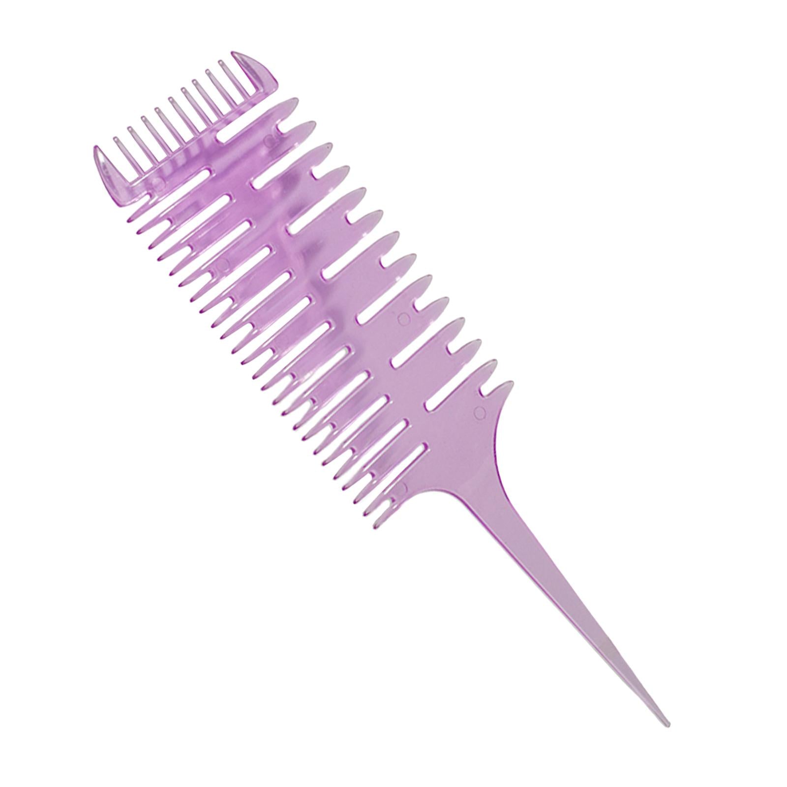2x3 Way Rat Tail Teasing Comb Professional Hair Dyeing Comb for Home Salon