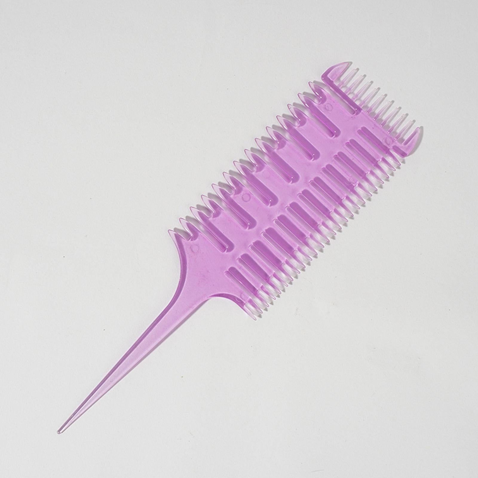 3x3 Way Rat Tail Teasing Comb Professional Hair Dyeing Comb for Home Salon