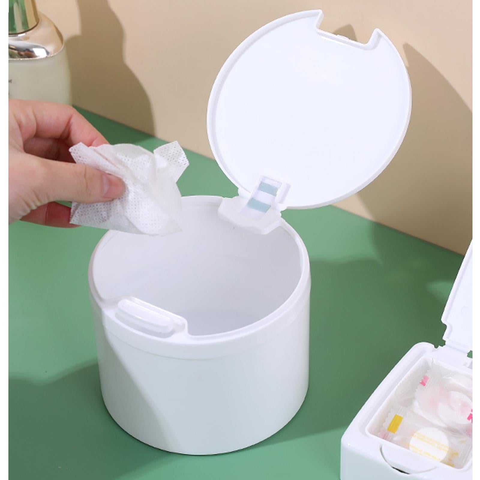 3xCotton Swabs Holder with Lid Household for Toothpick Cotton Ball Living Room S