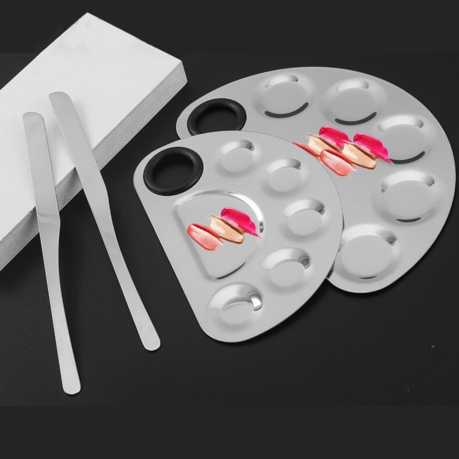 3xProfessional Makeup Mixing Palette Reusable for Blush Pigment Beginners