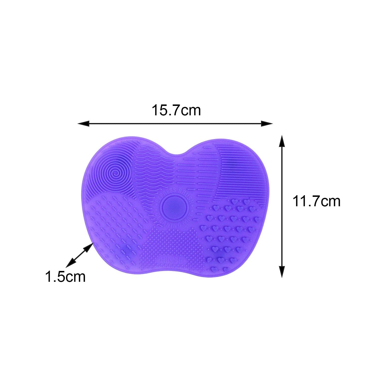 3xPortable Brush Cleaner Pad Foldable Professional Reusable Scrubber Mat Light Purple