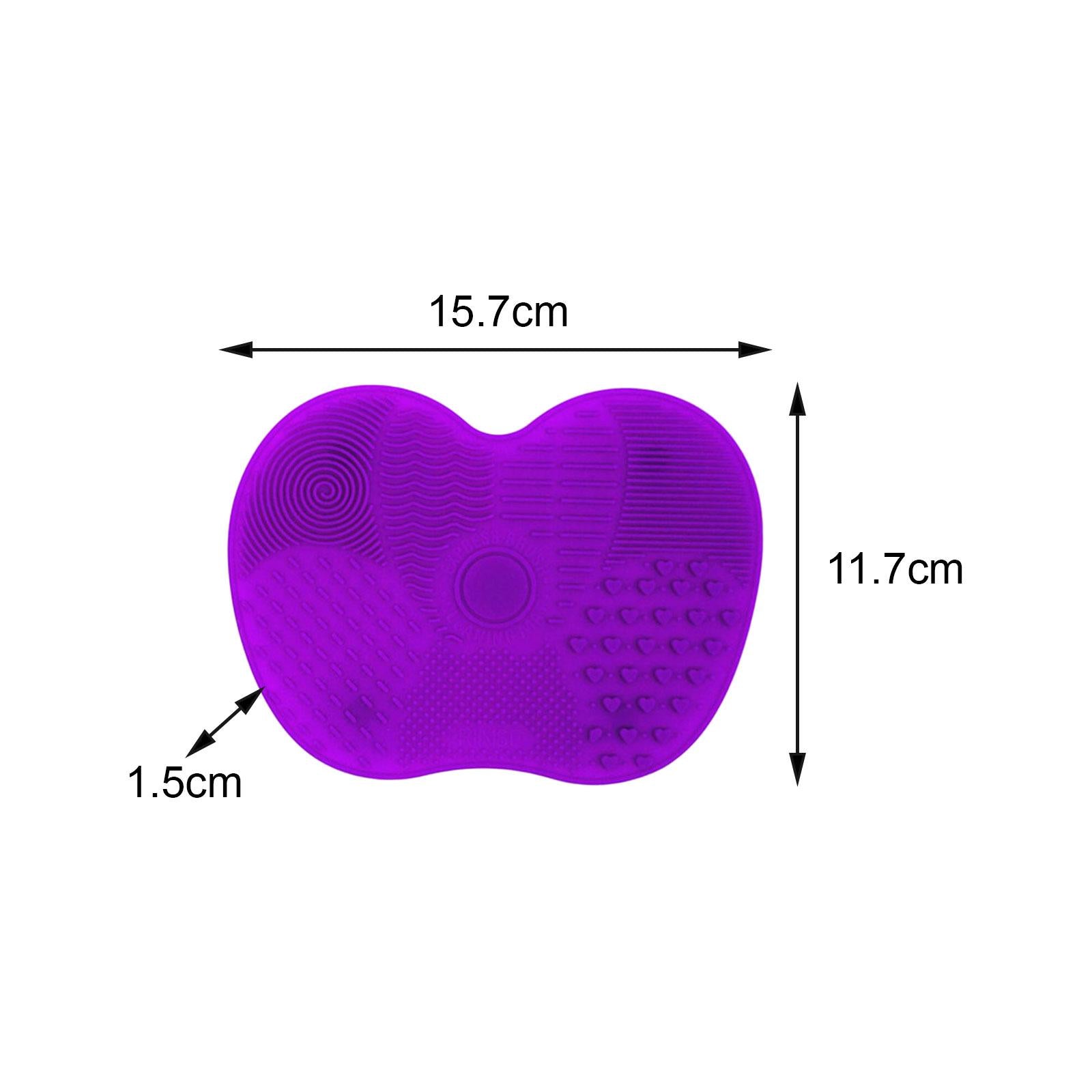 3xPortable Brush Cleaner Pad Foldable Professional Reusable Scrubber Mat Deep Purple