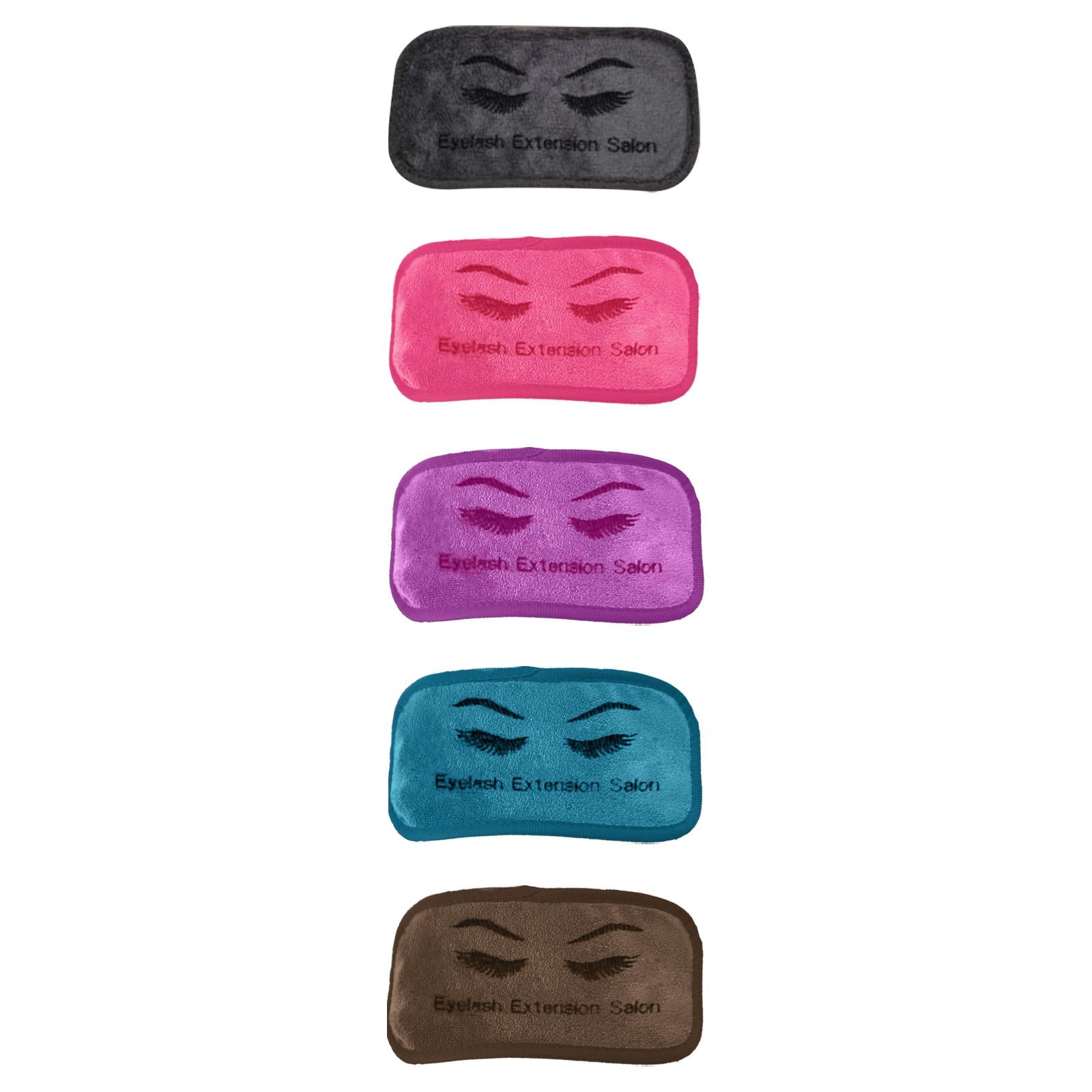 5xDurable Eyelash Extension Forehead Pad Microfiber Extension Holder Tray Soft Gray