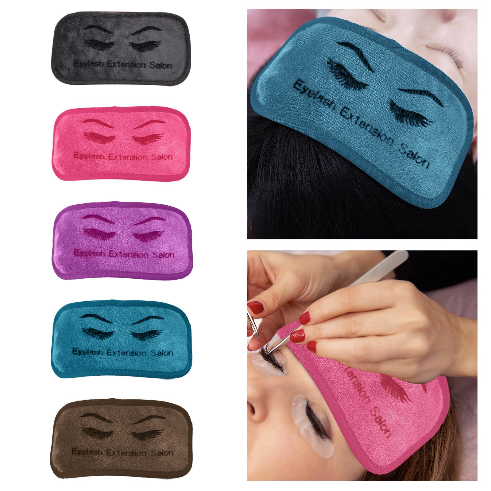 6xDurable Eyelash Extension Forehead Pad Microfiber Extension Holder Tray Soft Gray