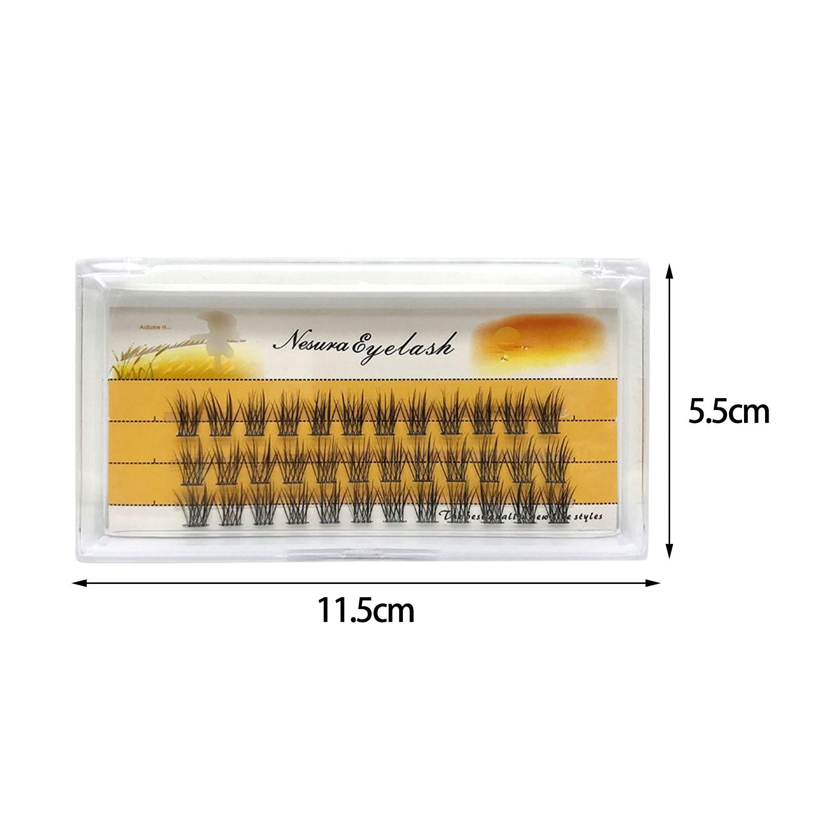 3xSegmented False Eyelashes Eyelash Extension Bunches Wispy Natural DIY Soft 12mm