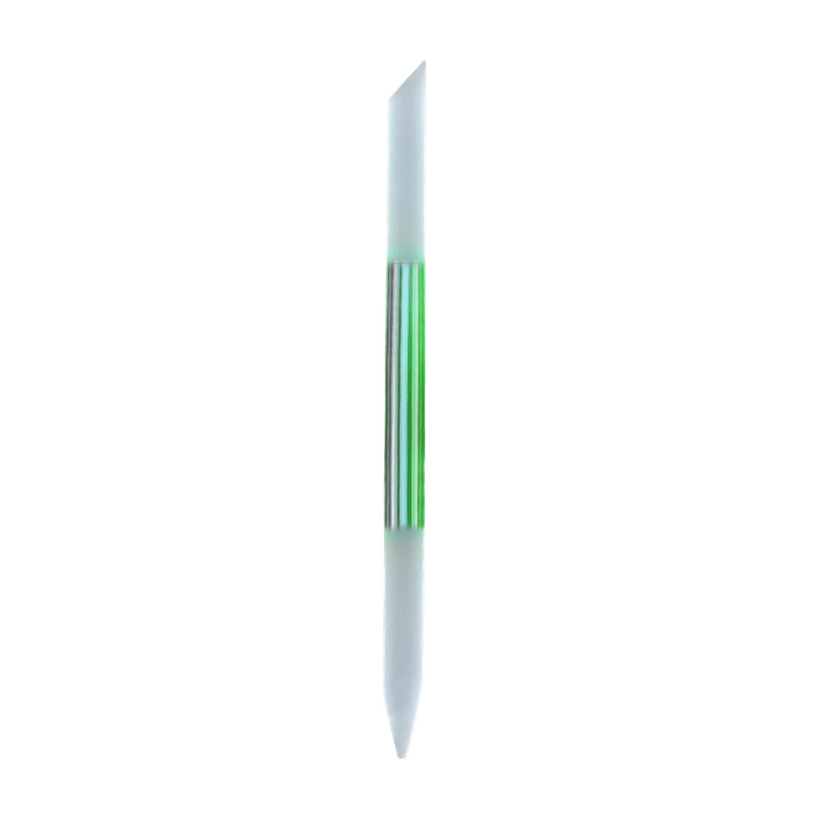 4xDual Ended Glass Cuticle Pusher Manicure Stick Tool Reusable for Nail Salons Green