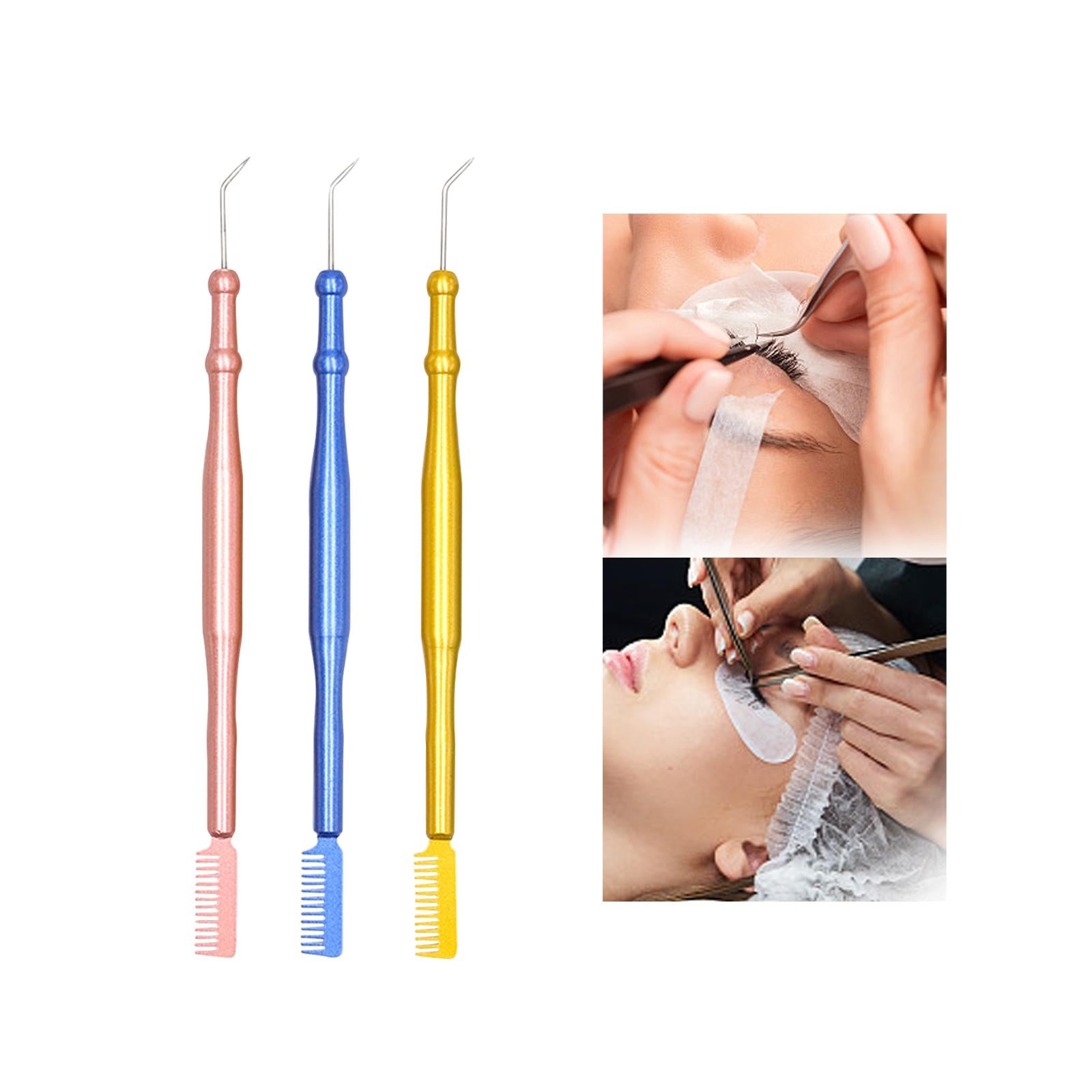 2xLash Lift Tool with Separating Comb for Eyelash Eyebrow Perming Tinting Pink