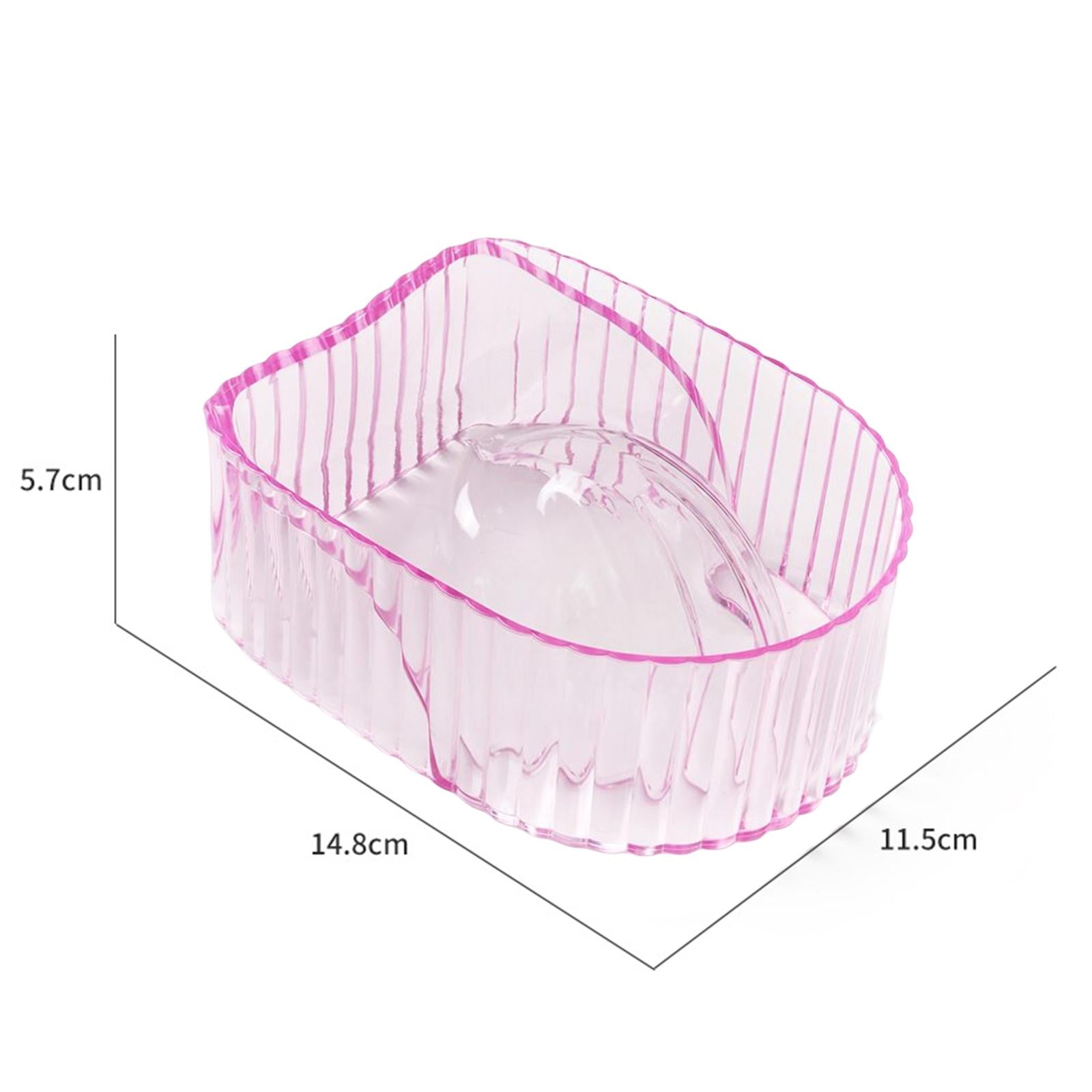 4xNail Soaking Bowl Nail Art Tool Manicure SPA Remover Acrylic for Home Salon Pink