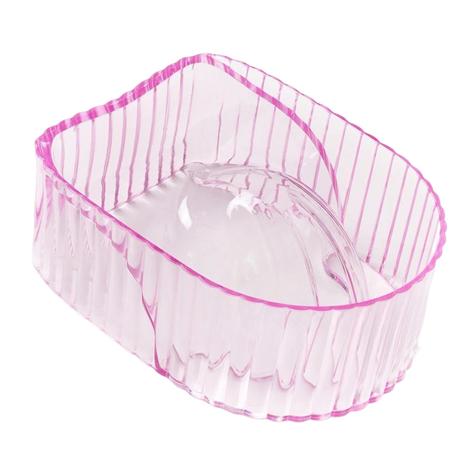 3xNail Soaking Bowl Nail Art Tool Manicure SPA Remover Acrylic for Home Salon Pink