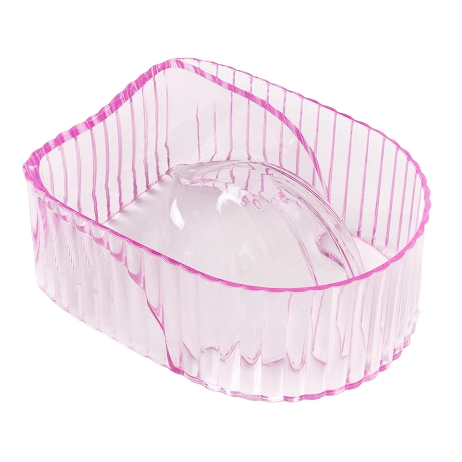 4xNail Soaking Bowl Nail Art Tool Manicure SPA Remover Acrylic for Home Salon Pink