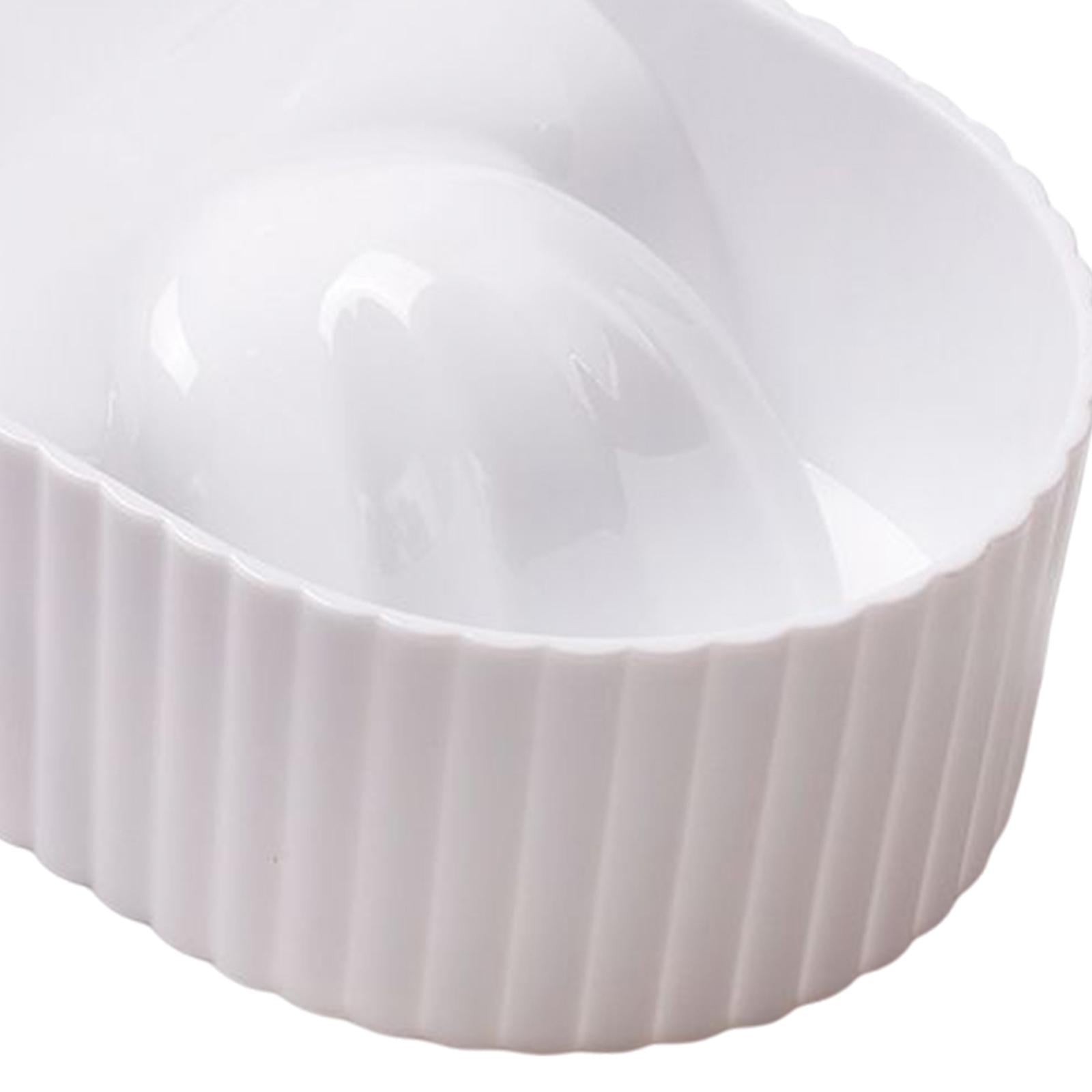 4xNail Soaking Bowl Nail Art Tool Manicure SPA Remover Acrylic for Home Salon White