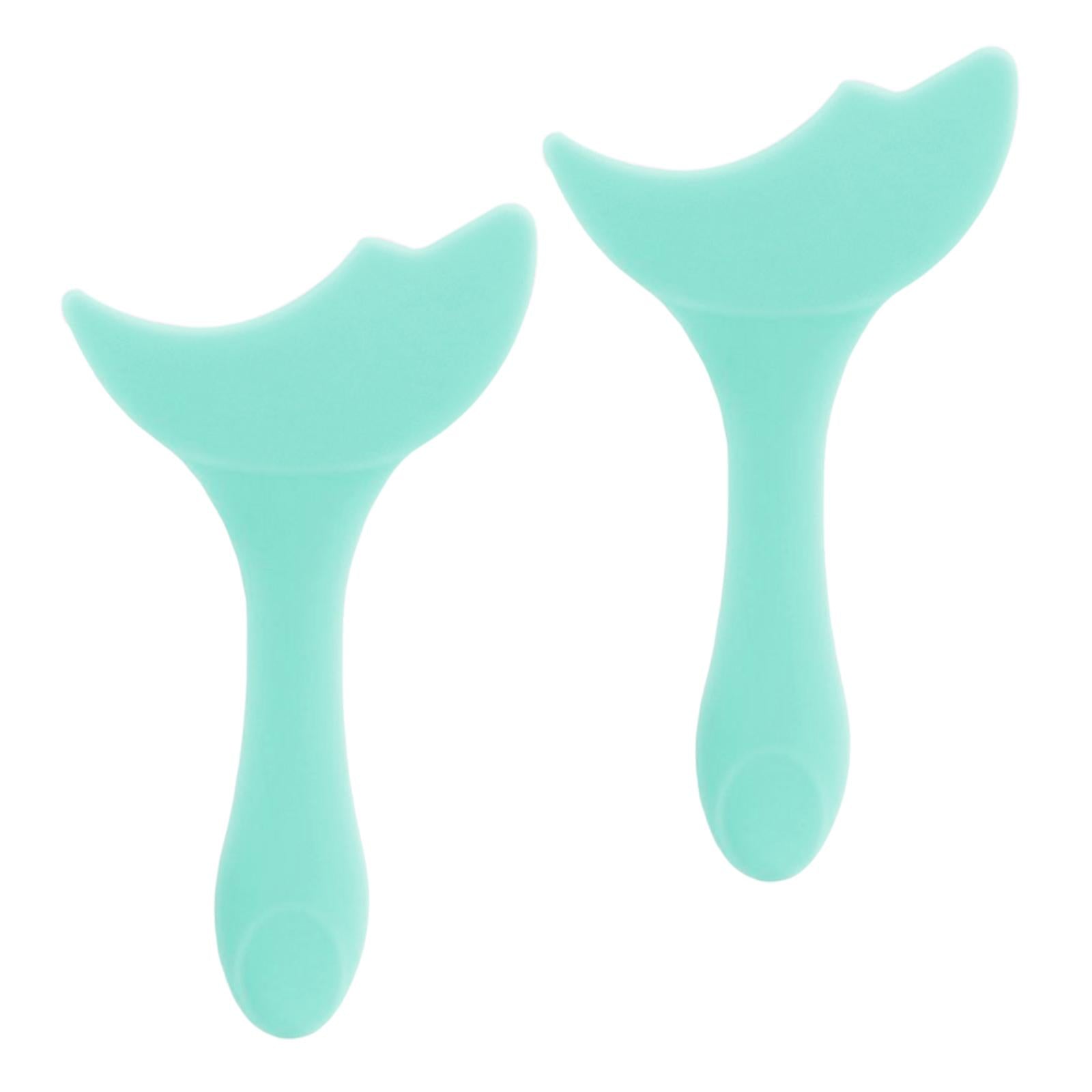 4xReusable Eyeliner Stencils Silicone Template Assistant Helper Washable green 2pcs