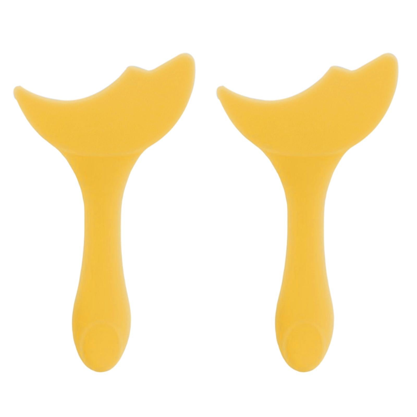 2xReusable Eyeliner Stencils Silicone Template Assistant Helper Washable yellow 2pcs