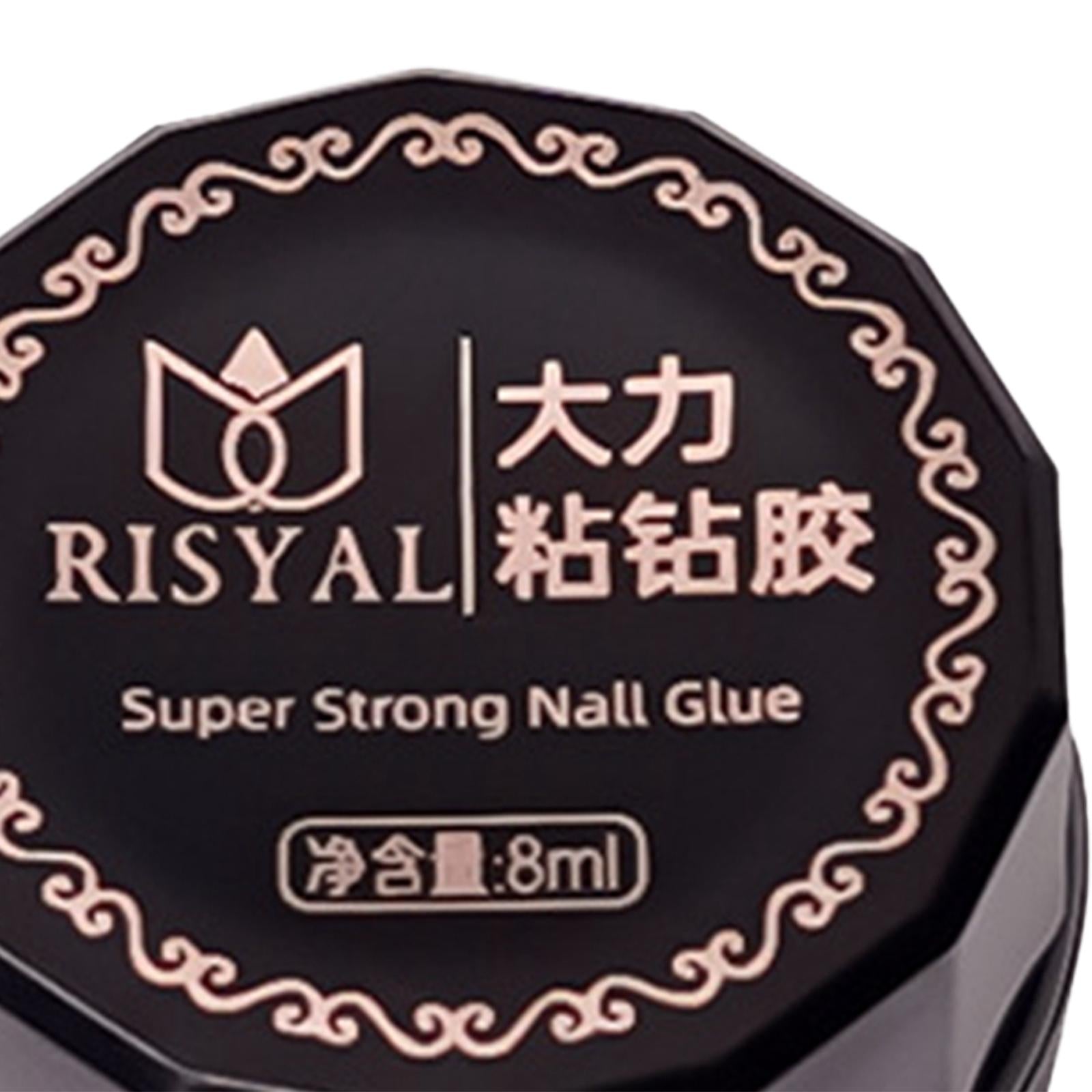 4xNail Rhinestone Glue Nail Glue Gel for Nail Decorations Nail Art Clear Super Strong