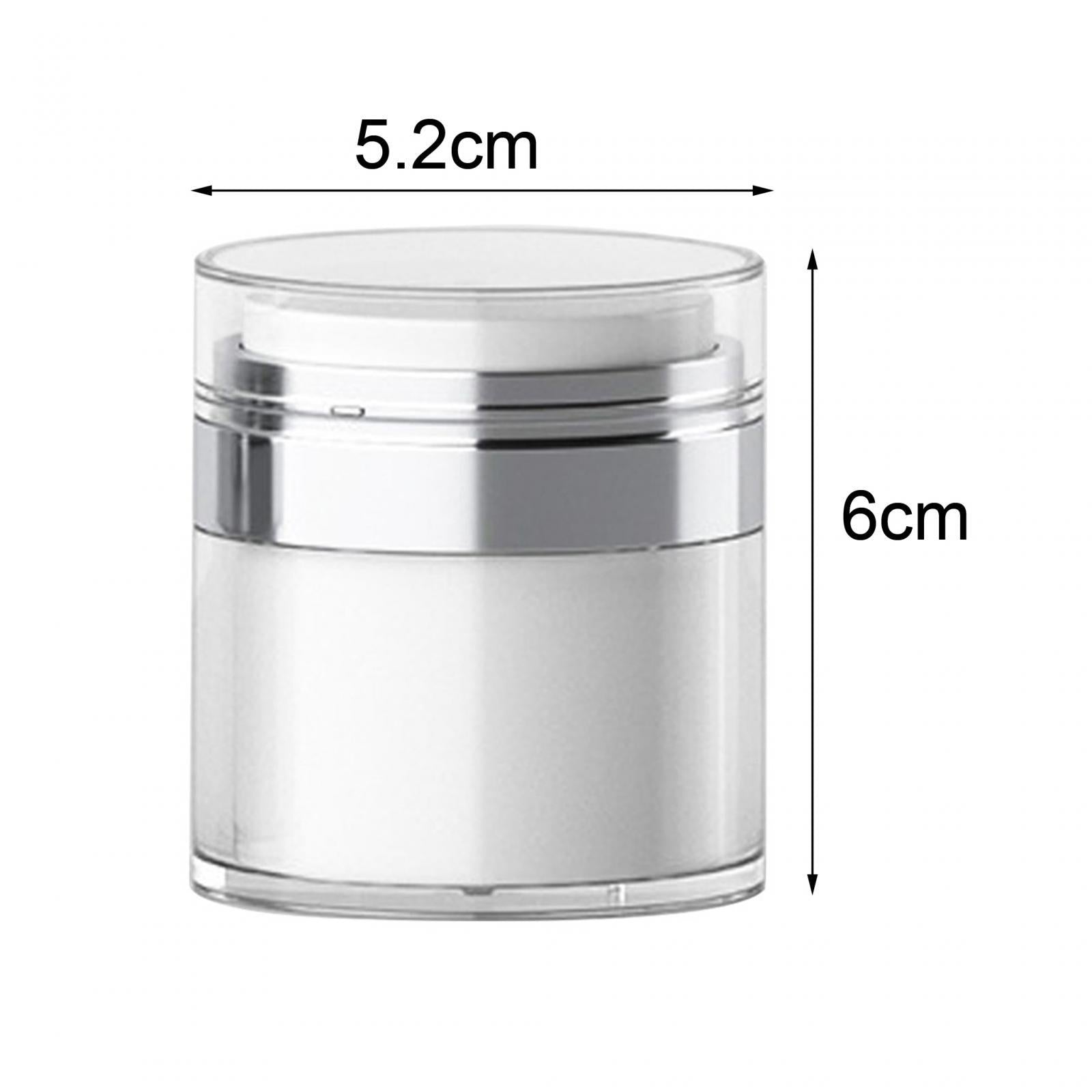 2xAirless Pump Jar Leakproof Portable Vacuum Press Face Cream Jar for Lotions 15ml