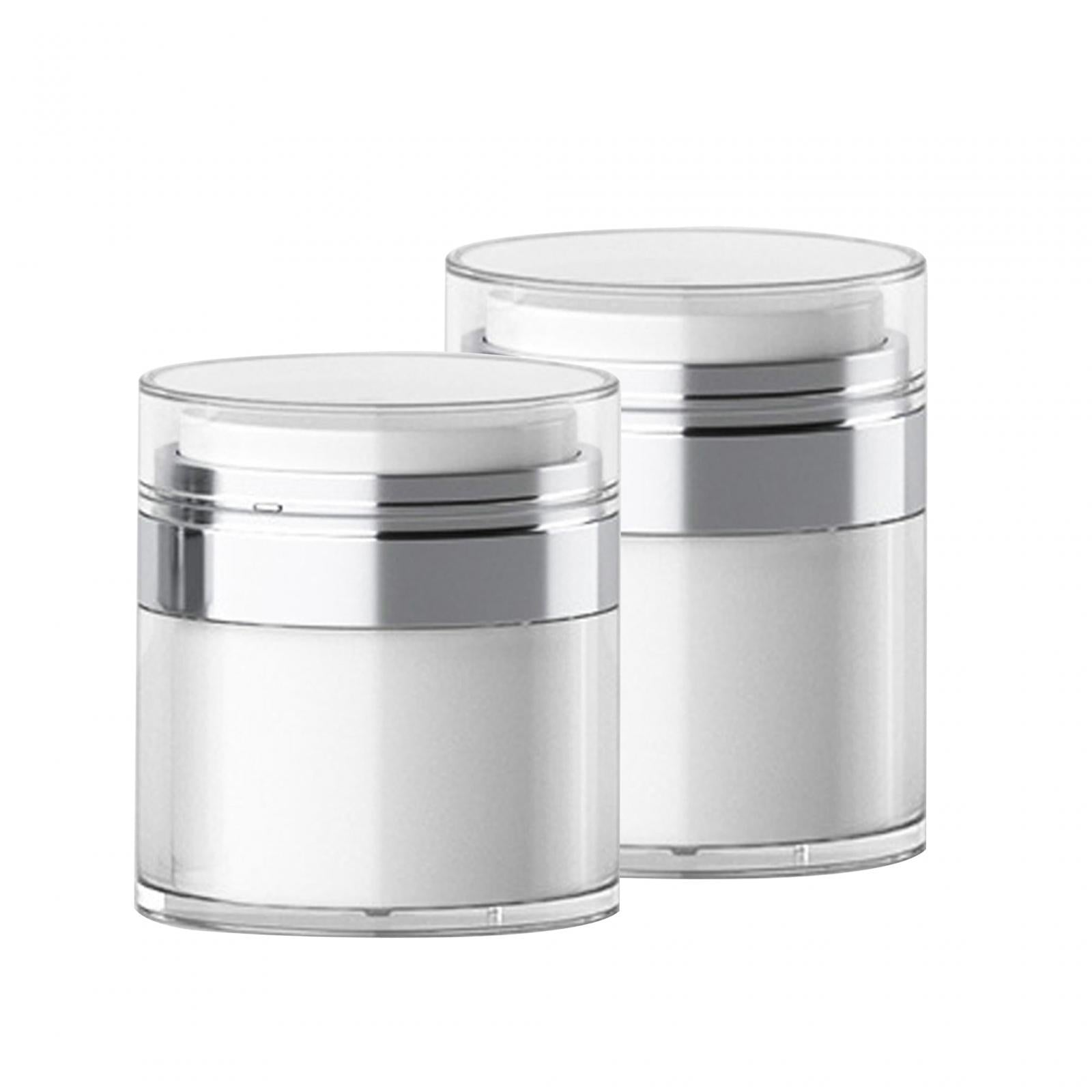 3xAirless Pump Jar Leakproof Portable Vacuum Press Face Cream Jar for Lotions 15ml