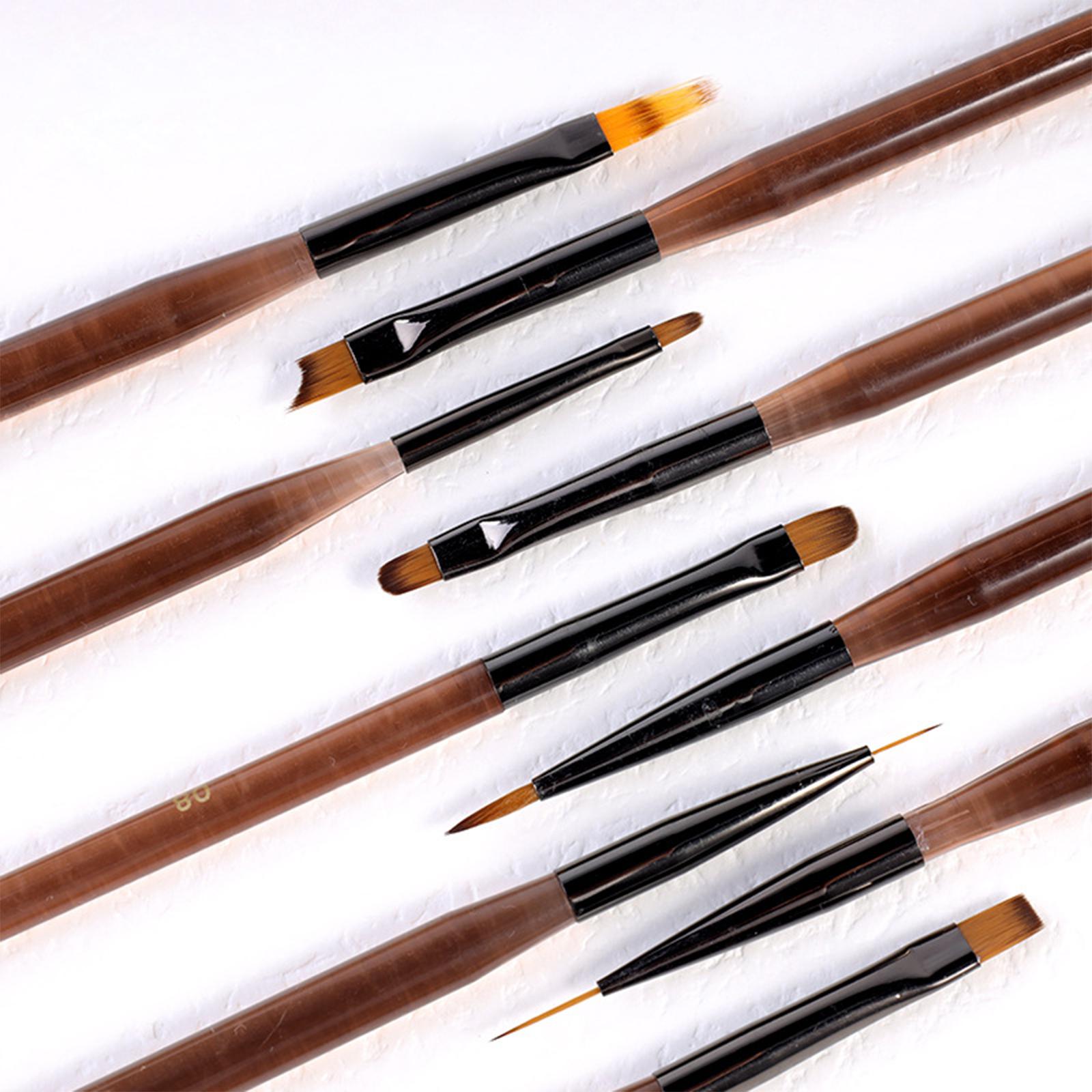 4xNail Art Pen Brush Nail Design Tool for Nail Salon Home DIY Nail Drawing Pen 8 Length 15.9cm