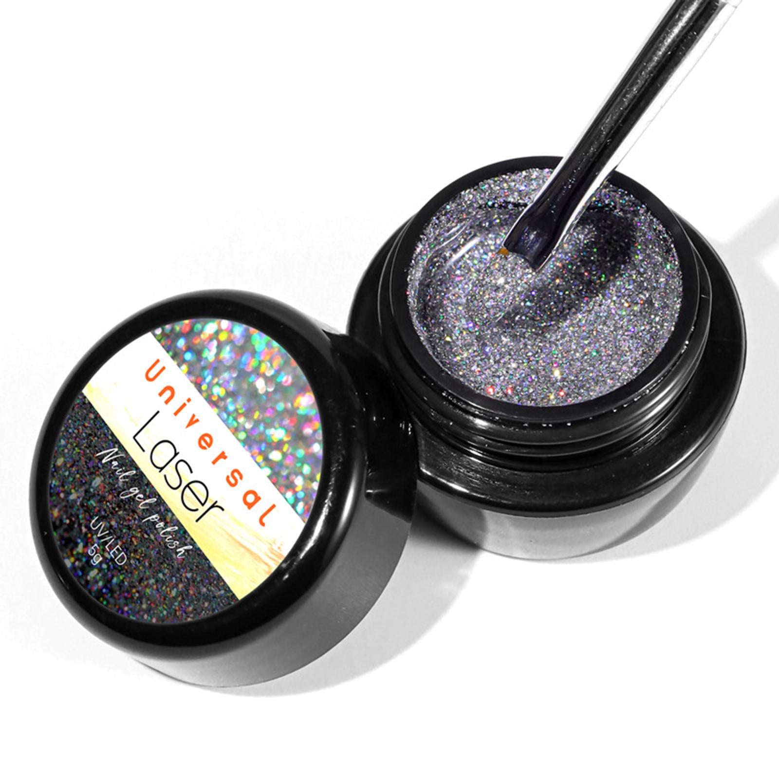4xGlitter Gel Nail Polish Saprkling Sequins for Home DIY Manicure Nail Art