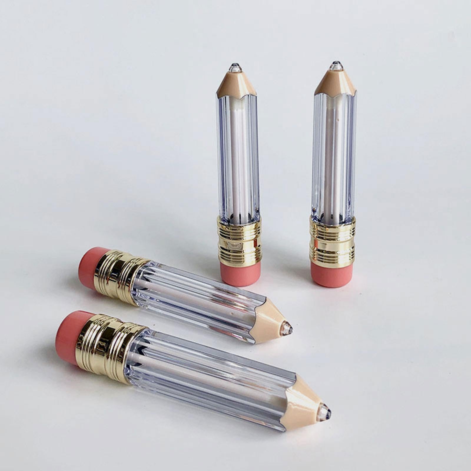 4xLip Gloss Tubes DIY Cosmetics Containers Transparent for Women Girls DIY Style B
