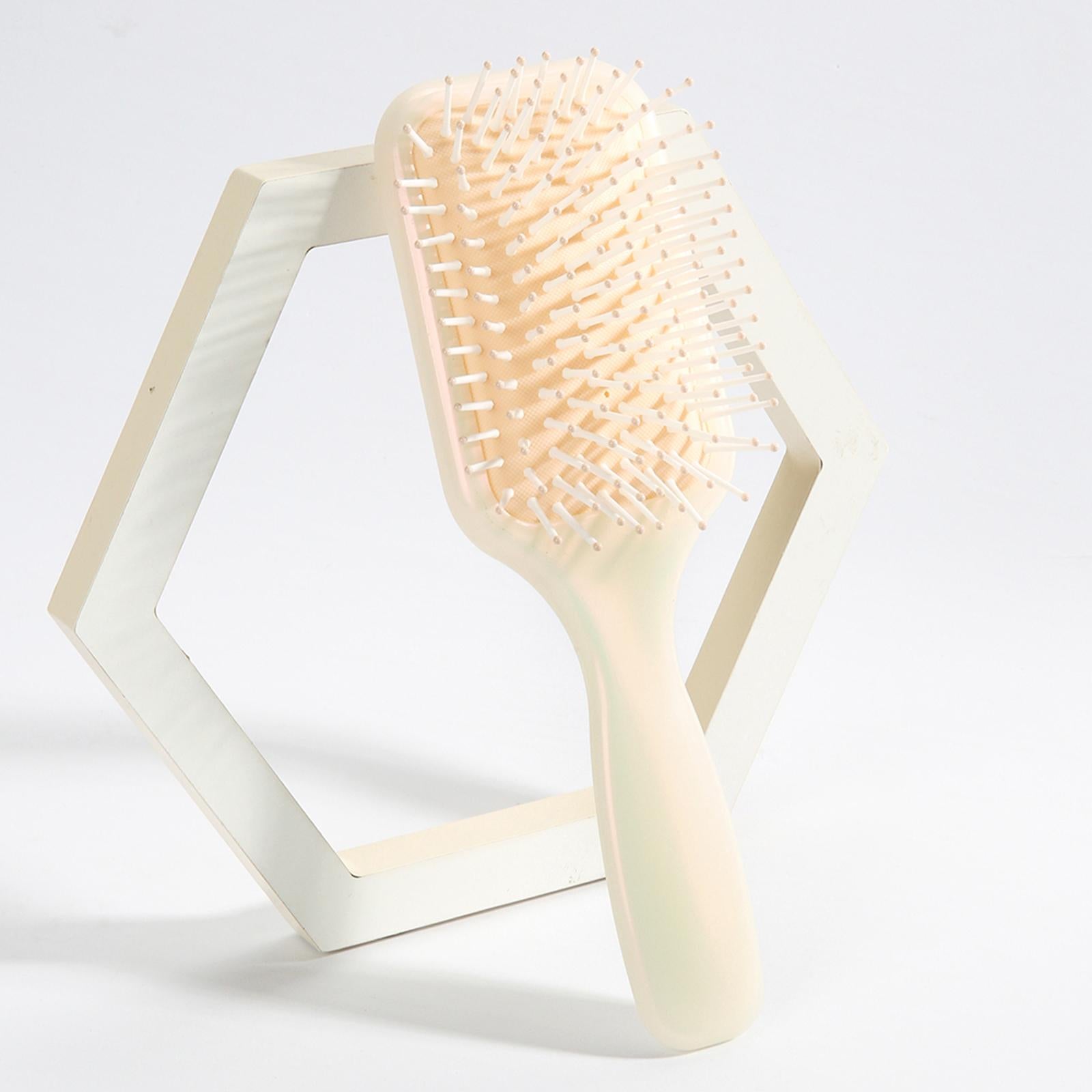 2xAir Cushion Brush Detangling Hair Brush for Salon Home Hairdressing Comb Light Orange