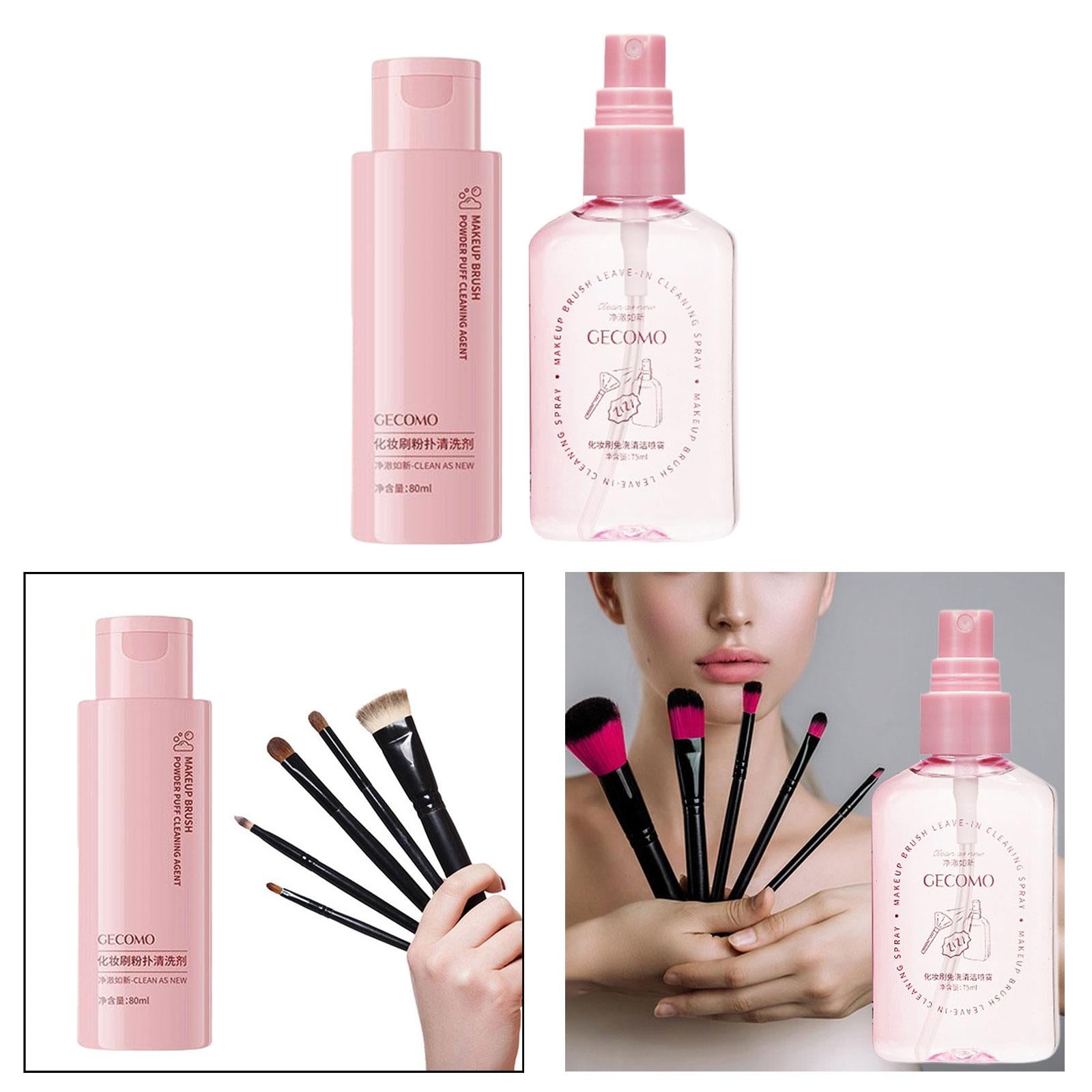 2xMakeup Brush Cleaner Cleaning Shampoo 80ml Make up Brush Cleanser for Travel