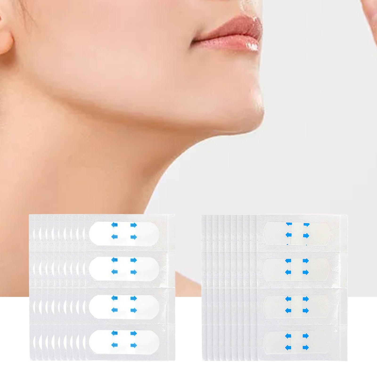 4x40 Pieces Face Lift Tape Invisible for Double Chin Jowls Thin Facelift Tapes Transparent