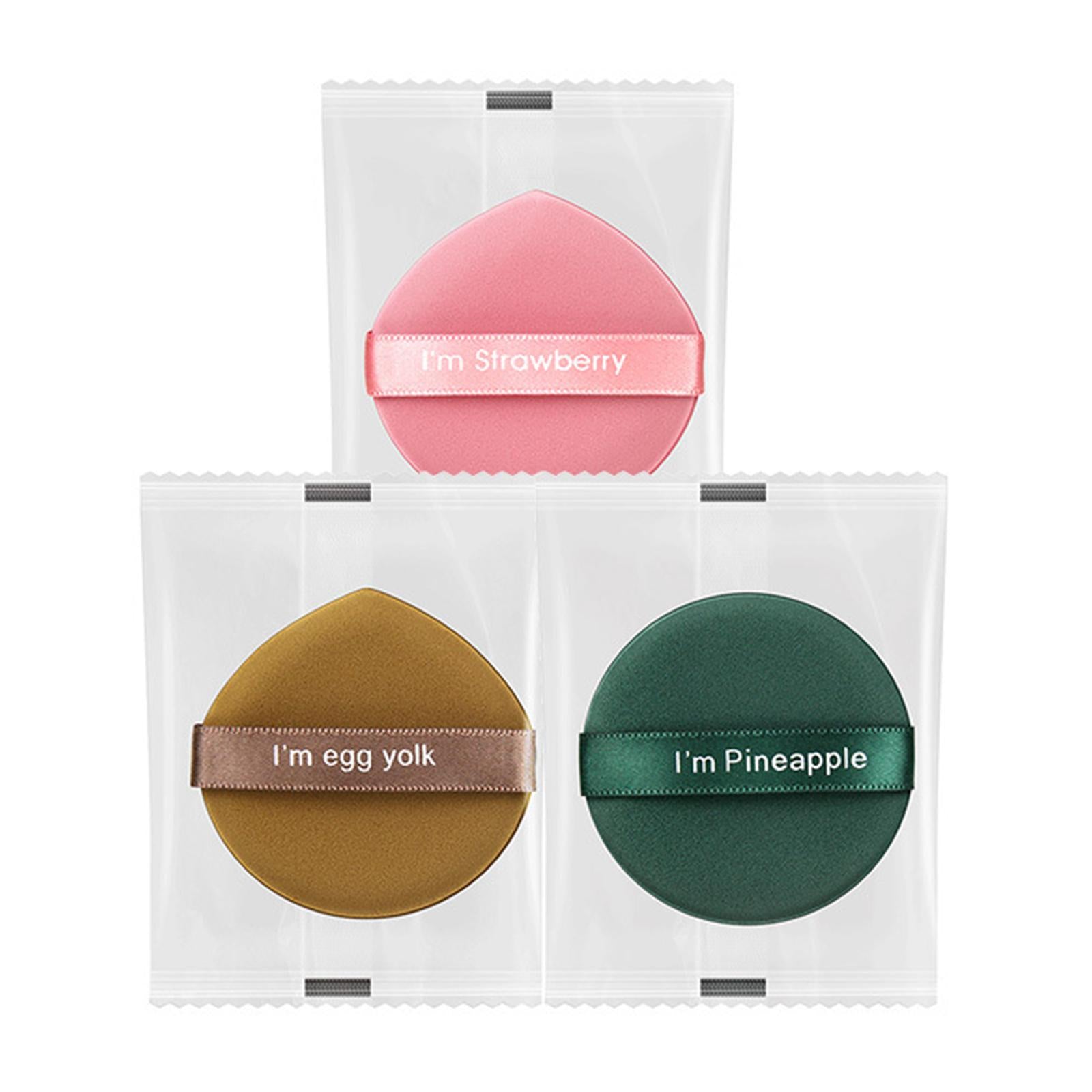 2x7Pcs Air Cushion Powder Puff Face Eyes Makeup Pads Air Cushion Makeup Sponge Pink with Bottle