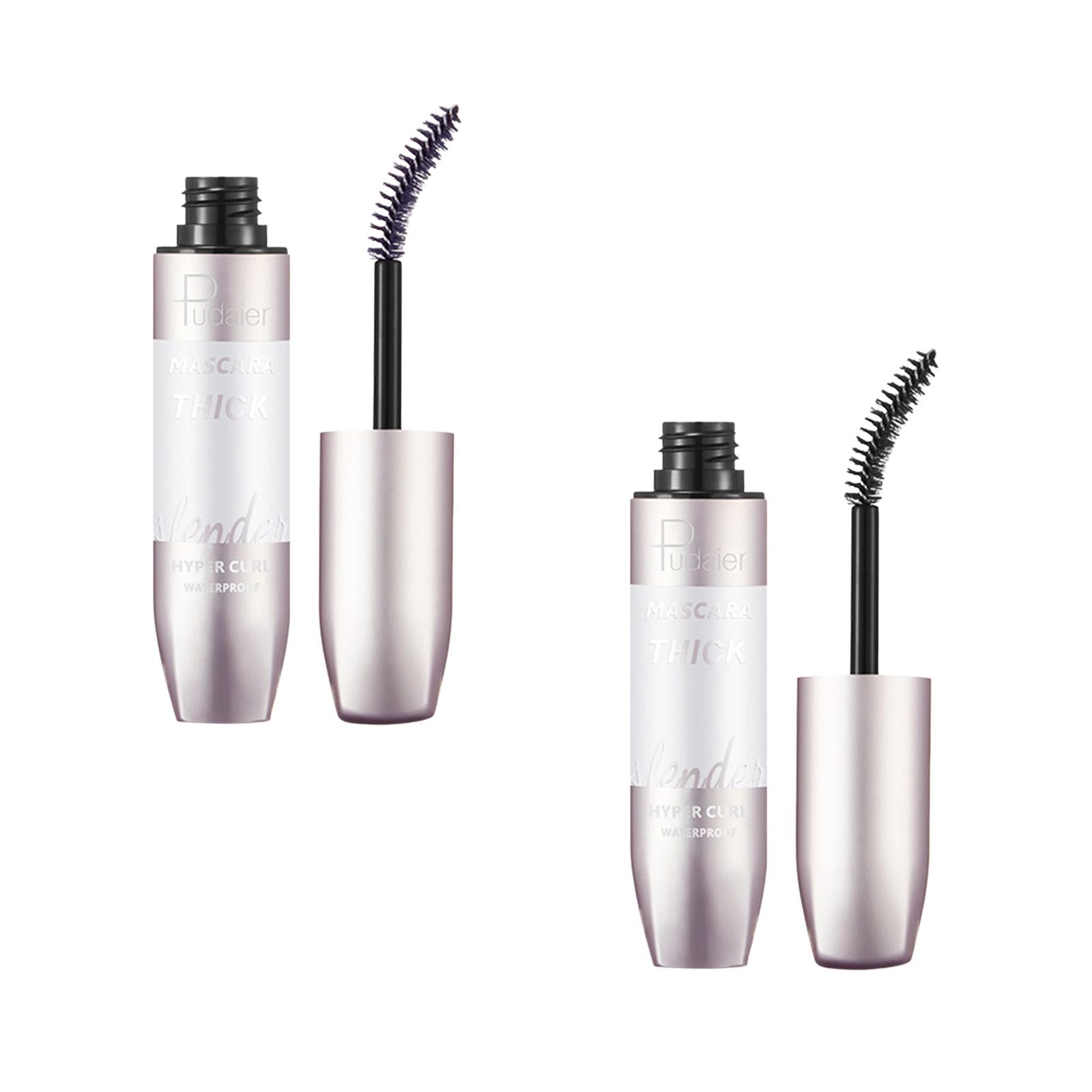 4x4D Voluminous Mascara Waterproof Eye Makeup No Flaking Thick Curling Eyelash Brown