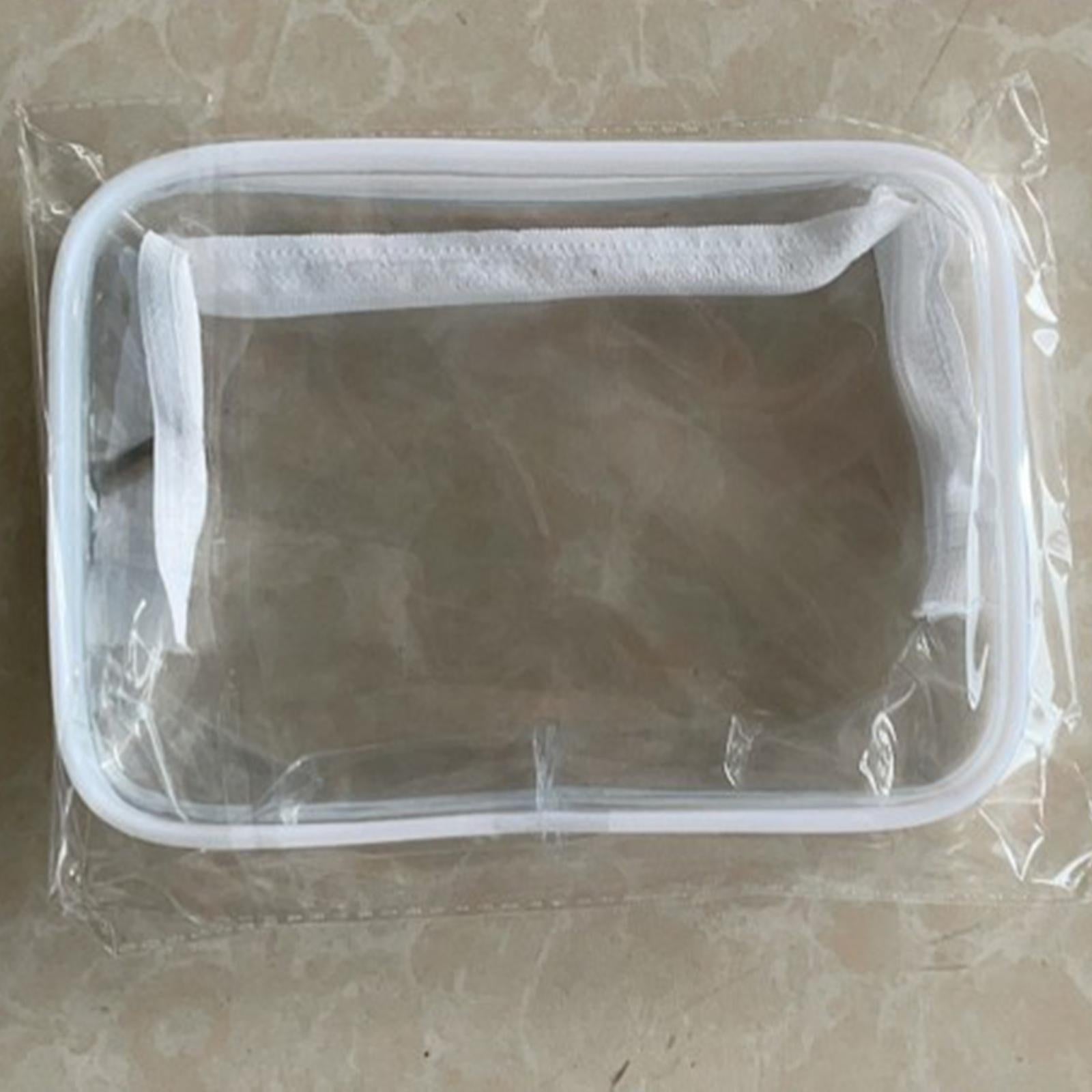 4xWaterproof Toiletry Bag Reusable Holder Container Beach Bag Clear Makeup Bag White