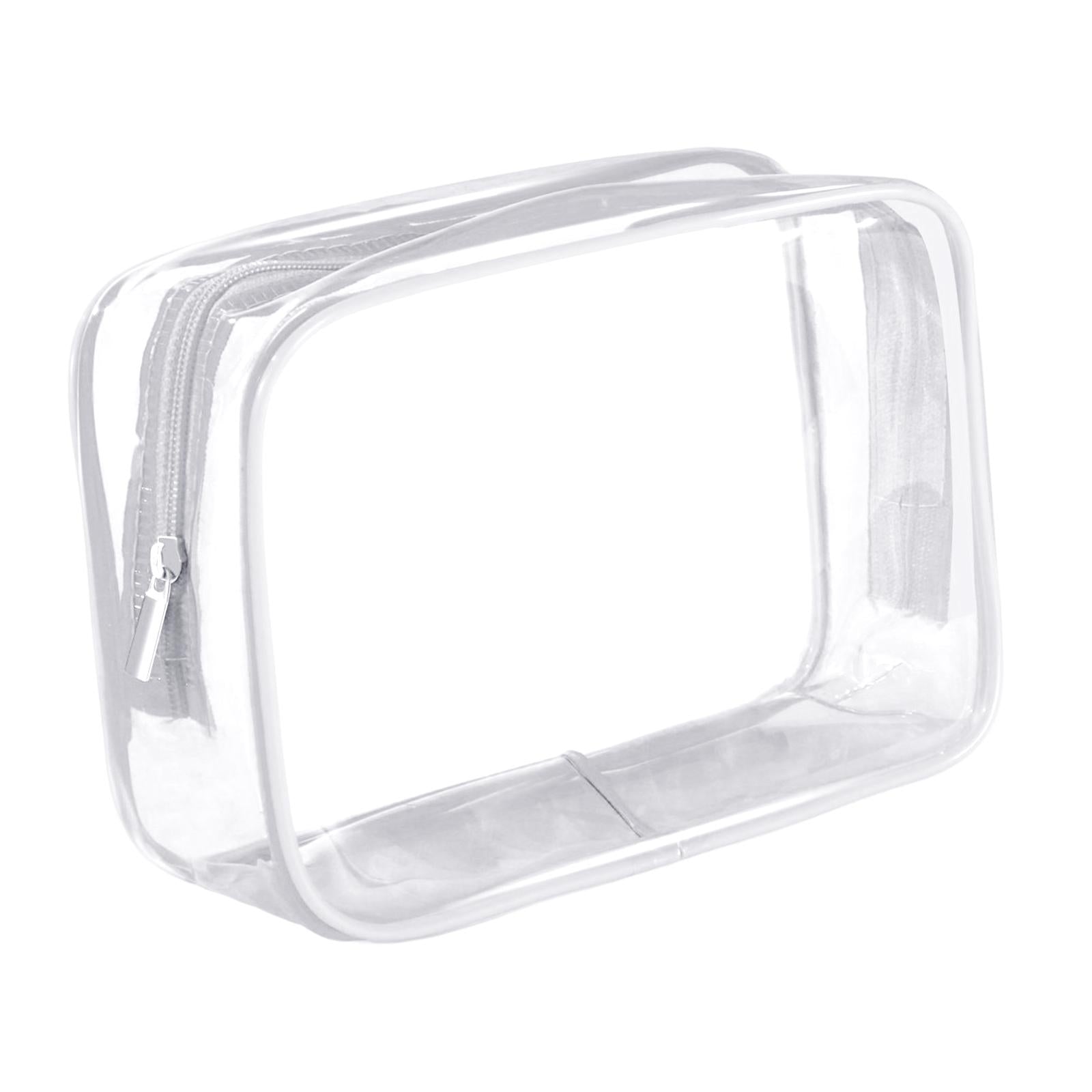 3xWaterproof Toiletry Bag Reusable Holder Container Beach Bag Clear Makeup Bag White