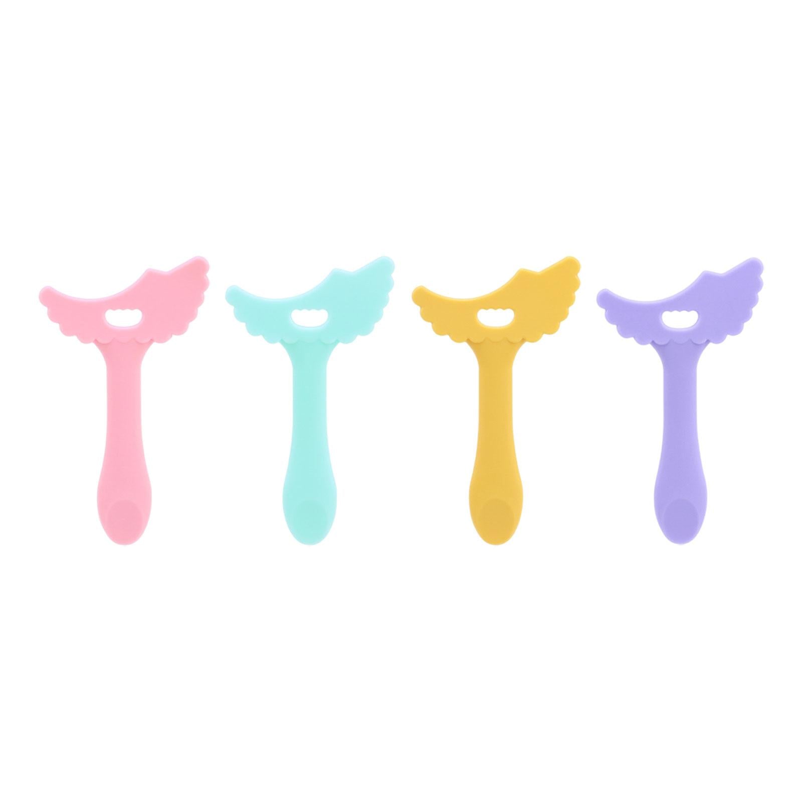 4xSilicone Eyeliner Stencils Applicator Auxiliary Eyeliner Tool for Women Lady Pink